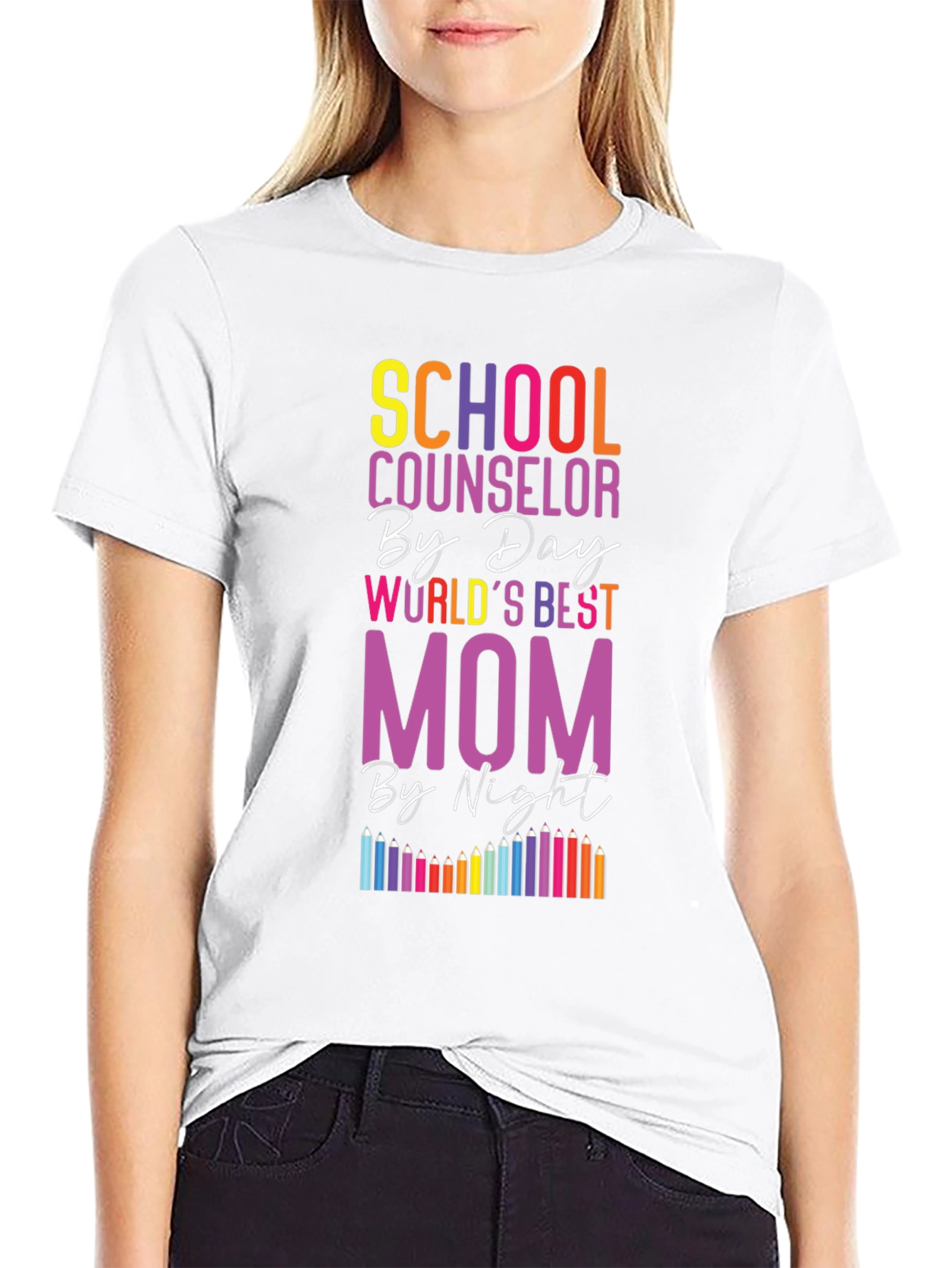 Black School Counselor Mom T-Shirt view 9