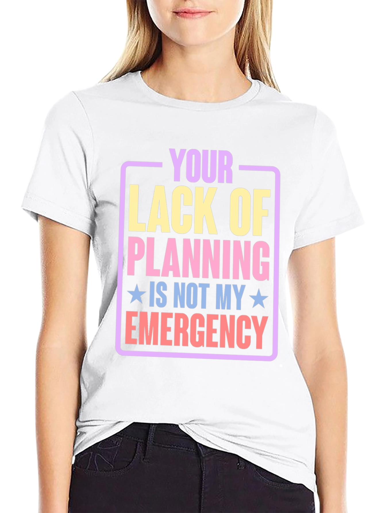 Black Funny 'Your Lack of Planning' Graphic Tee view 9