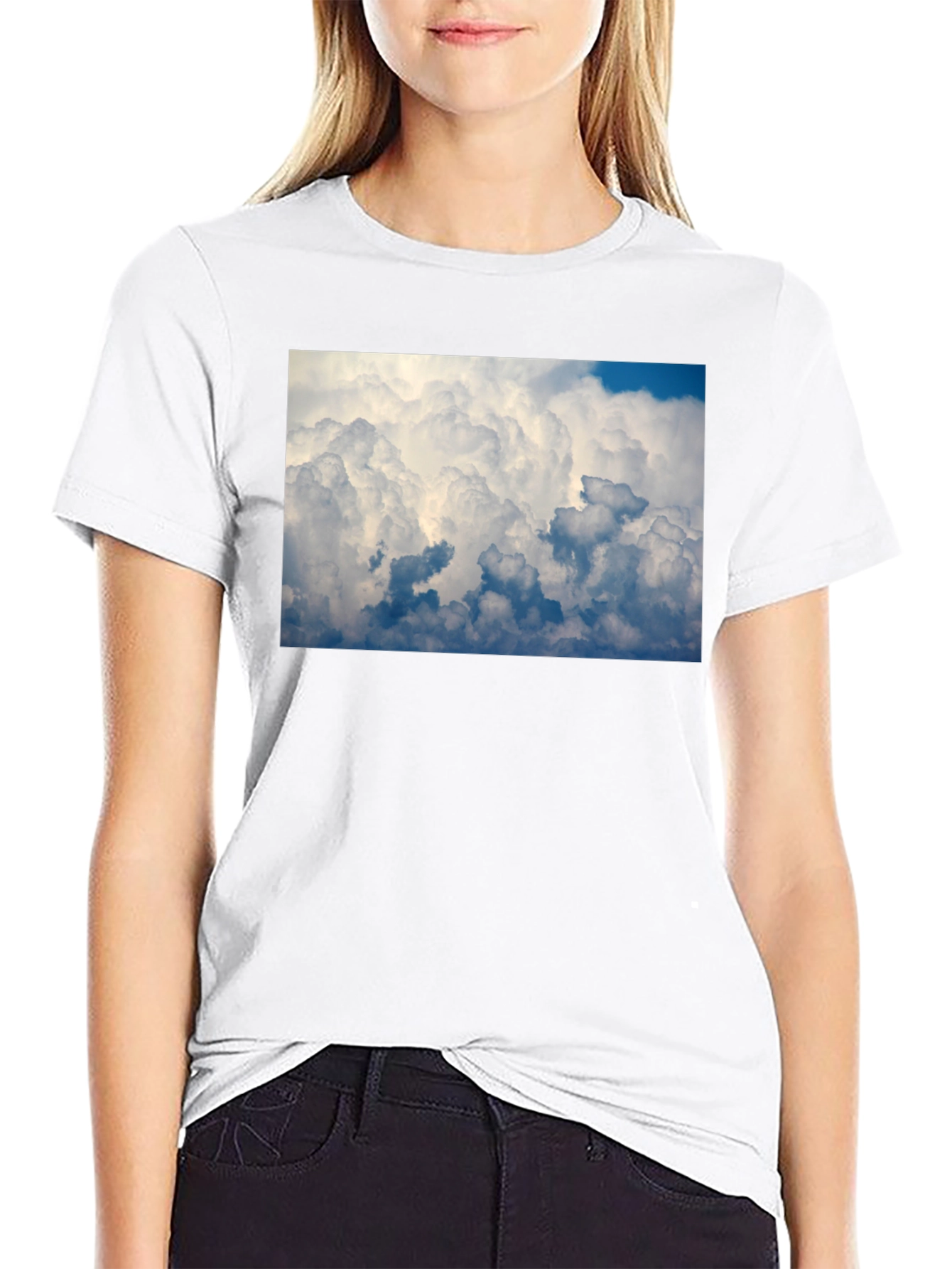 Black Cloudscape Graphic Tee - Men's Black T-Shirt view 9