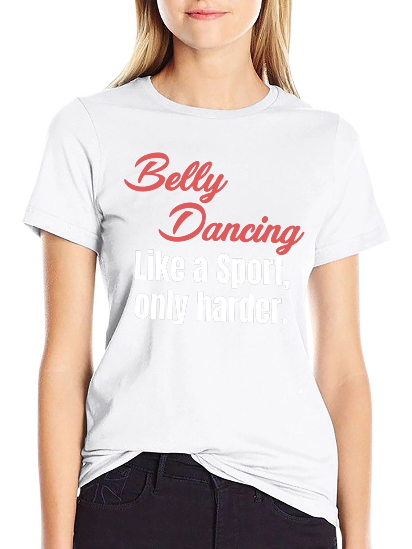 Black Belly Dancing Sport T-Shirt - Funny Workout Tee view 9