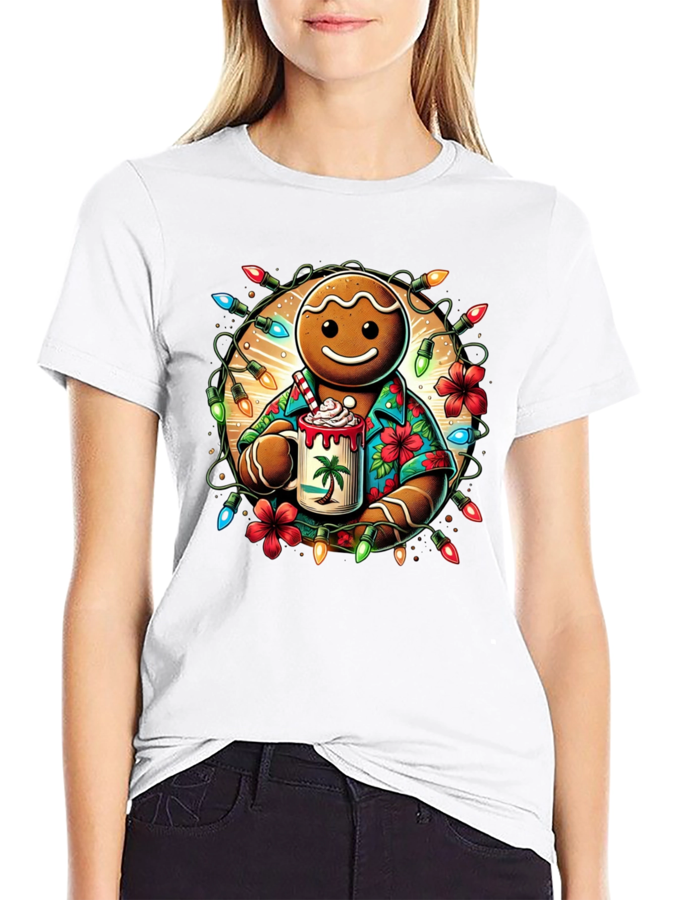 Gingerbread Hawaiian Holiday T-Shirt - 9