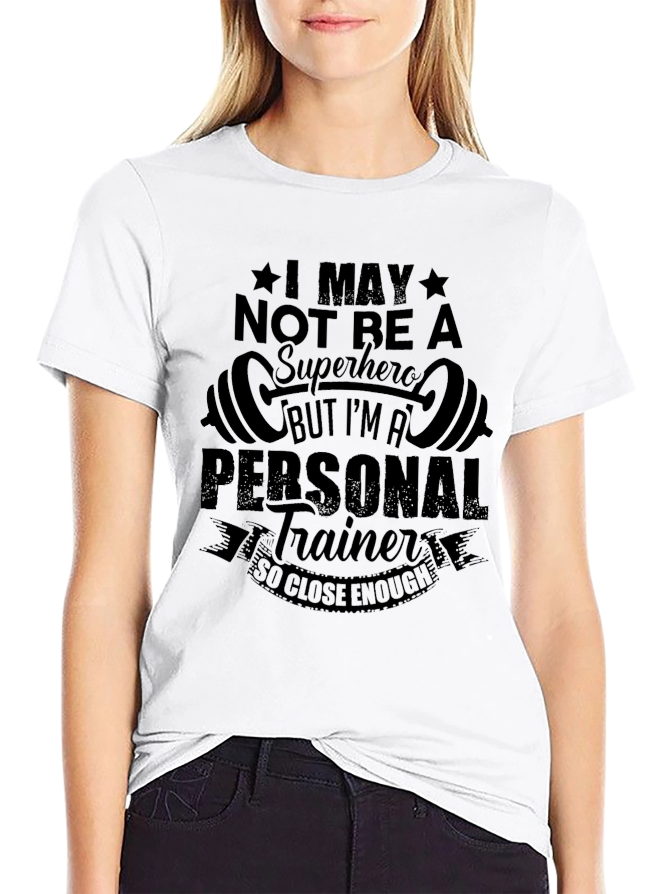 Black Personal Trainer Superhero T-Shirt view 9