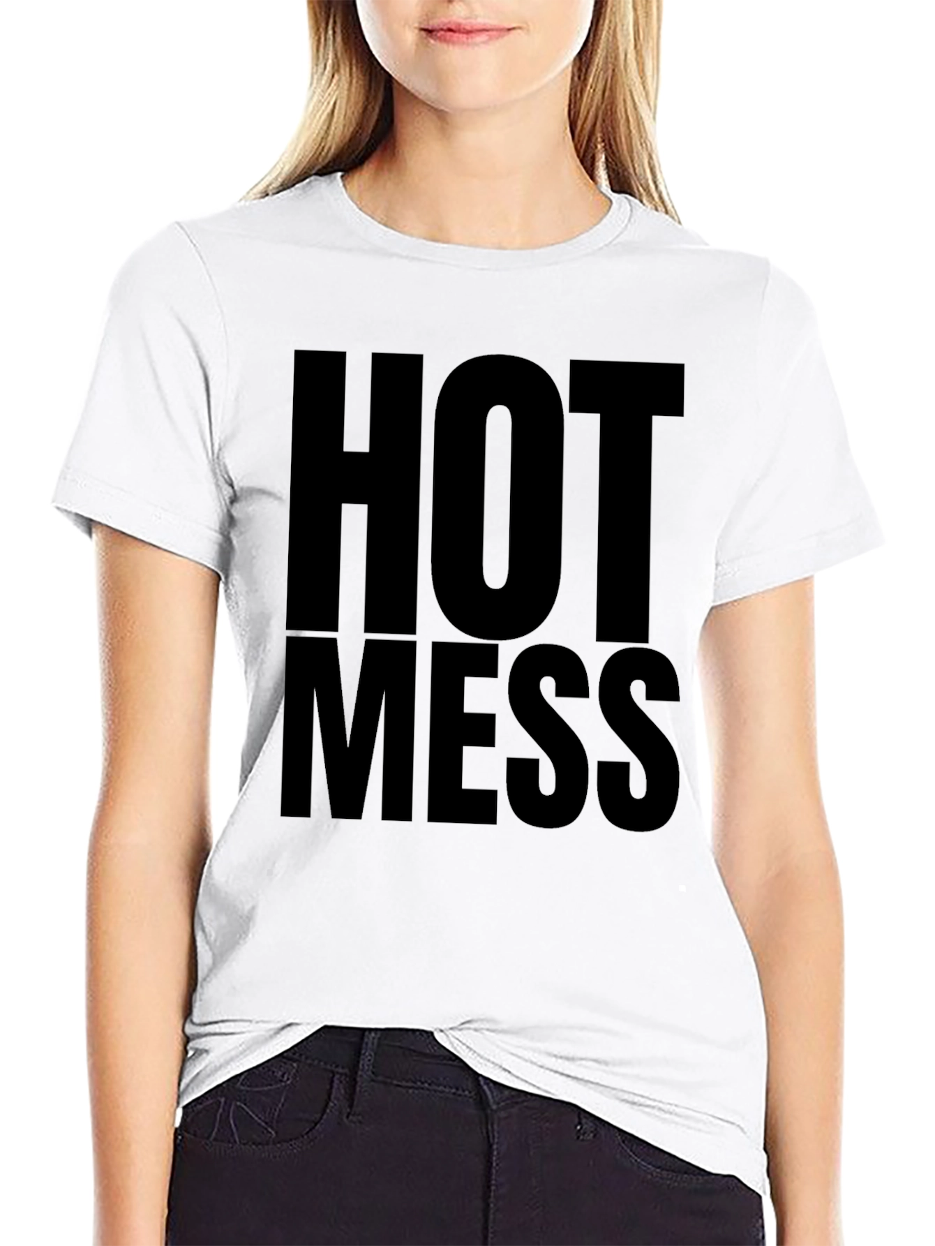 Black Hot Mess Graphic T-Shirt - Bold Statement Tee view 9