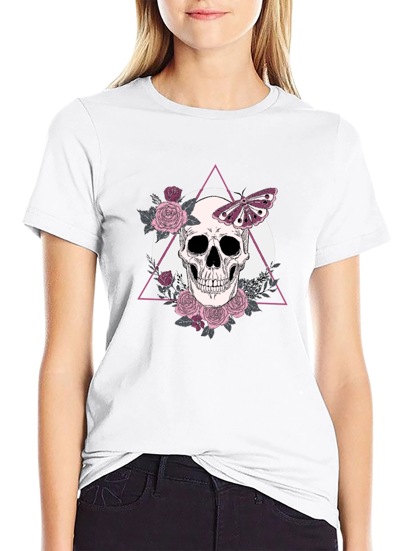 Skull & Butterfly Graphic Tee - 9