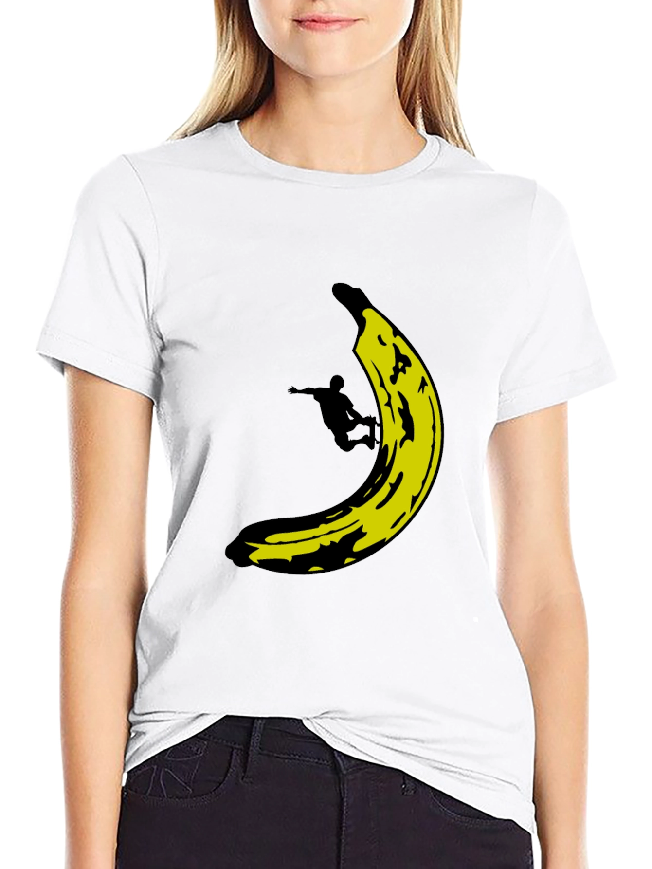 Black Banana Skater Graphic Tee - Black Cotton T-Shirt view 9