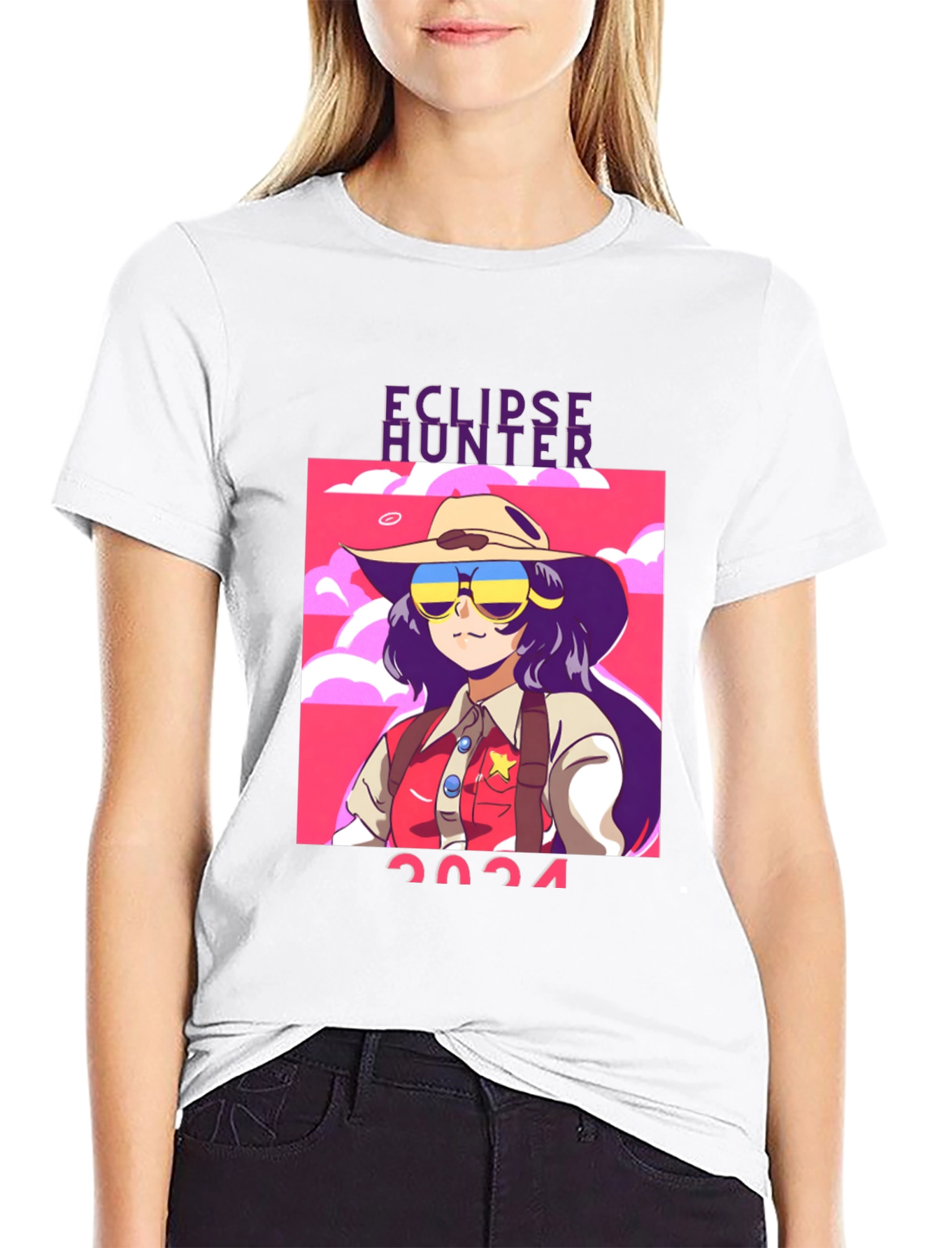 Black Eclipse Hunter 2024 Graphic T-Shirt view 9