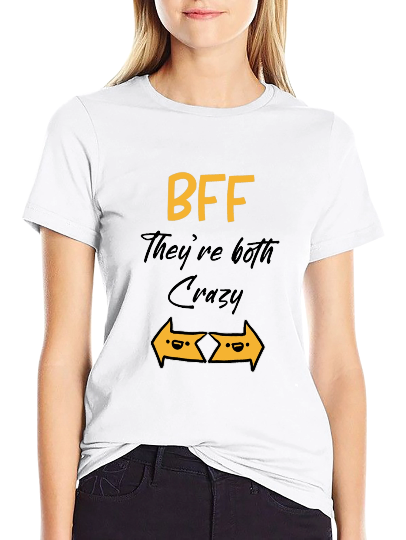 Black BFF Crazy Arrows Graphic Tee - Best Friends Forever! view 9