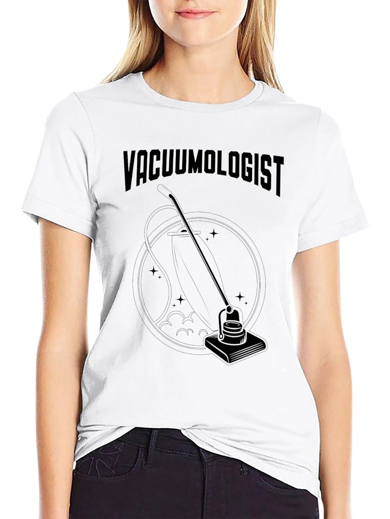 Black Vacuumologist T-Shirt - A Clean Design view 9
