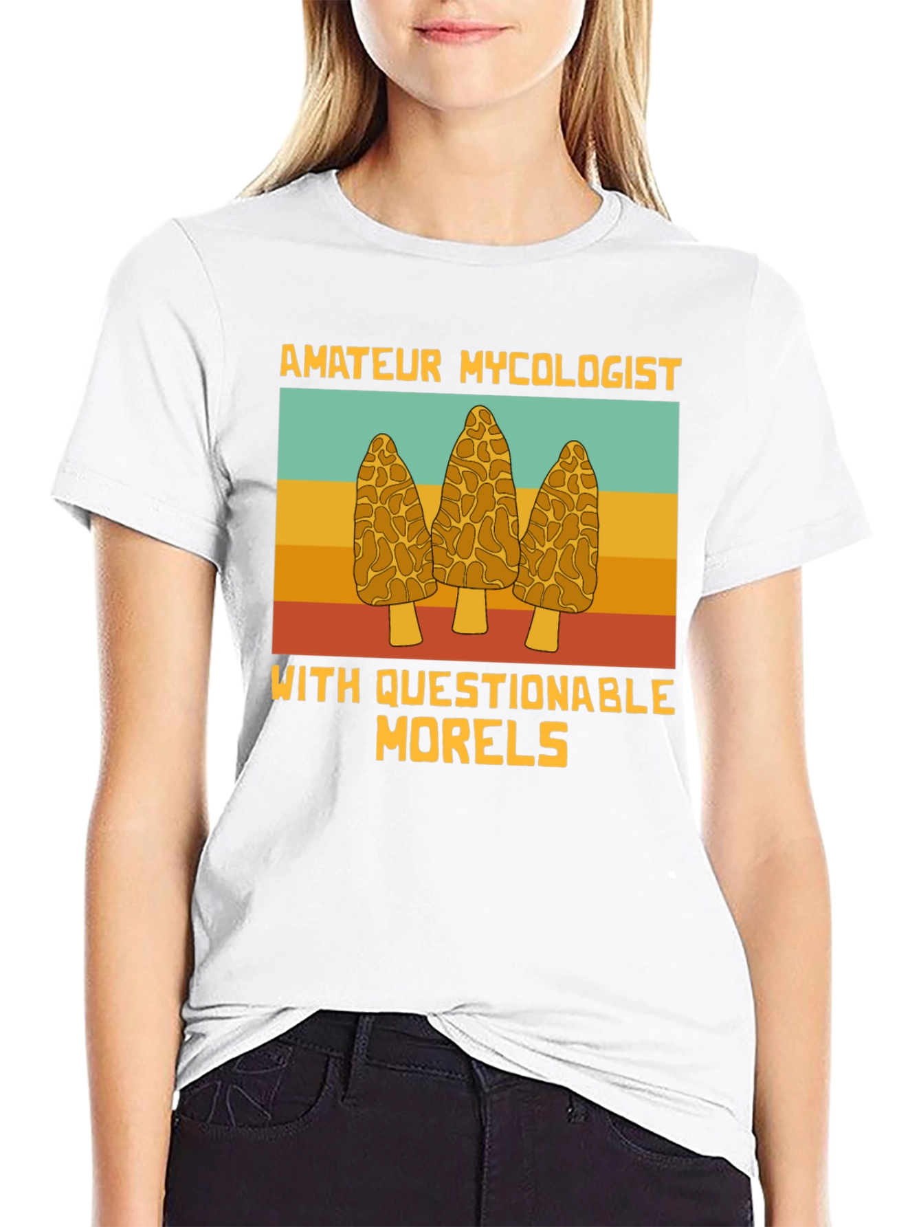 Black Amateur Mycologist Morels T-Shirt view 9
