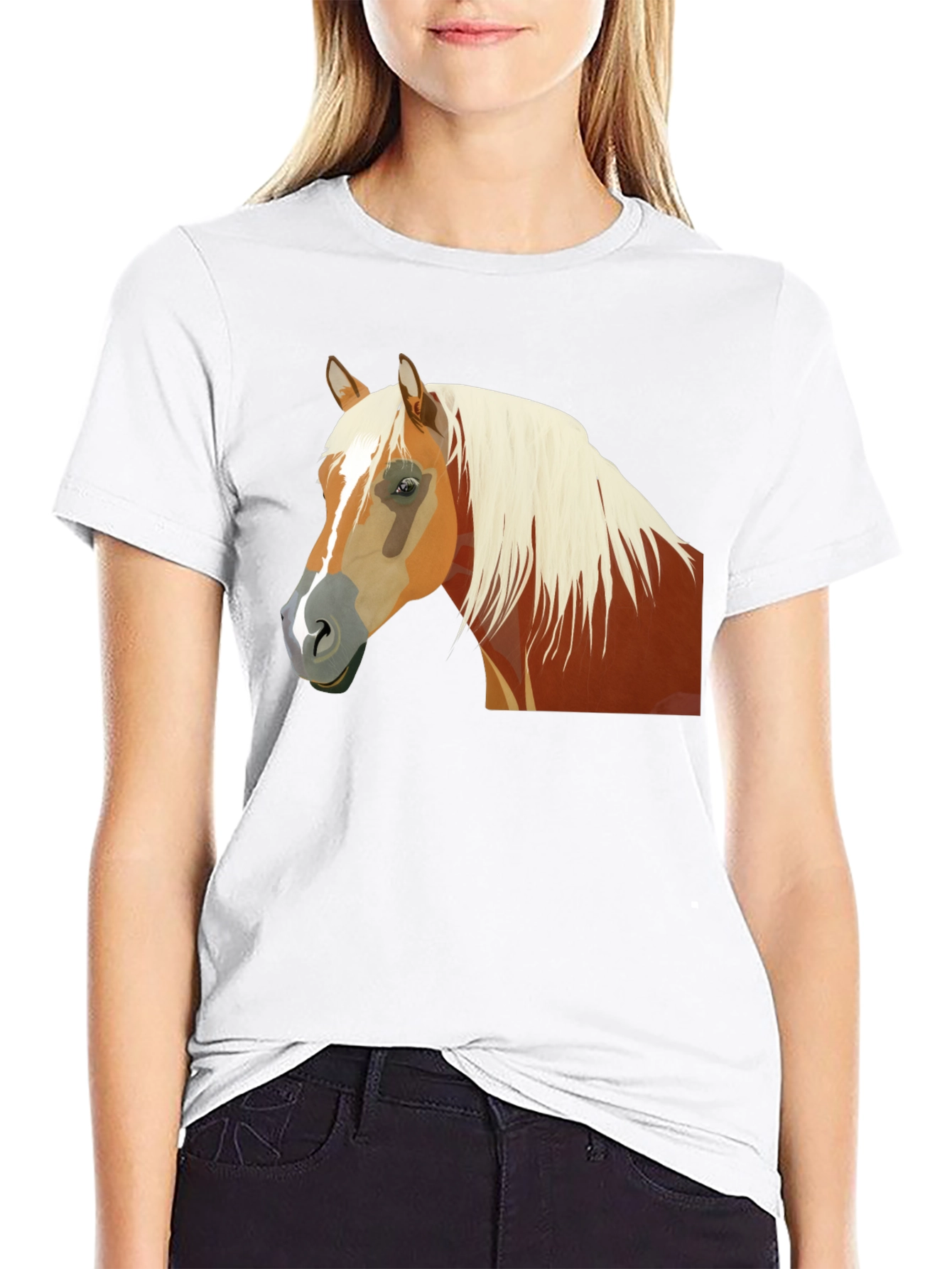 Black Horse Graphic Black Tee - Stylish & Unique view 9