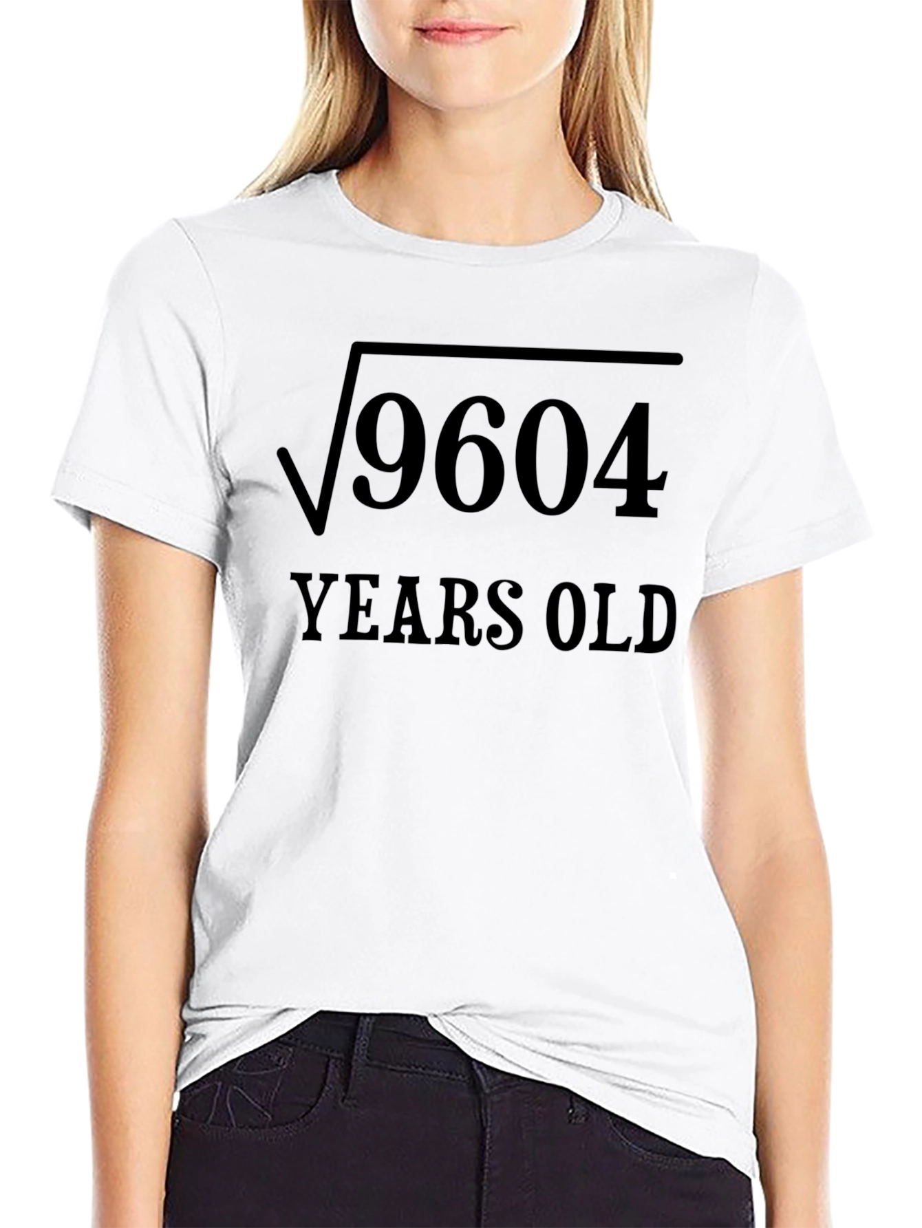 Black Funny Math Birthday T-Shirt - Square Root 9604 view 9