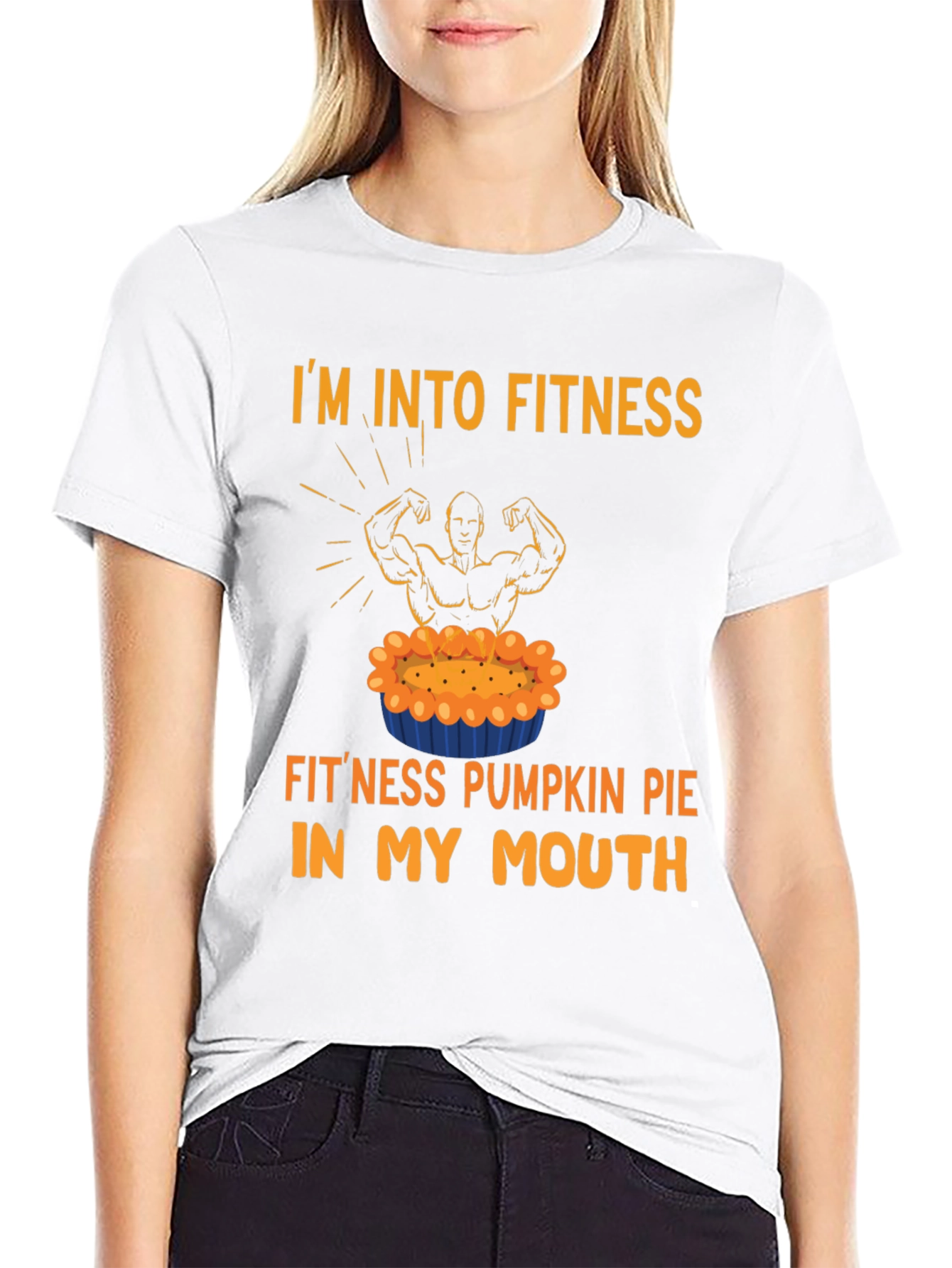 Black Fitness Pumpkin Pie T-Shirt view 9