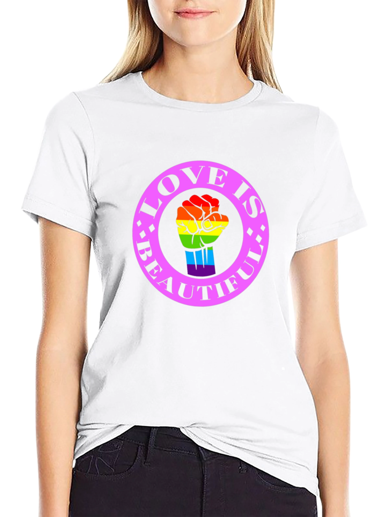 Black Love Is Beautiful Pride T-Shirt view 9