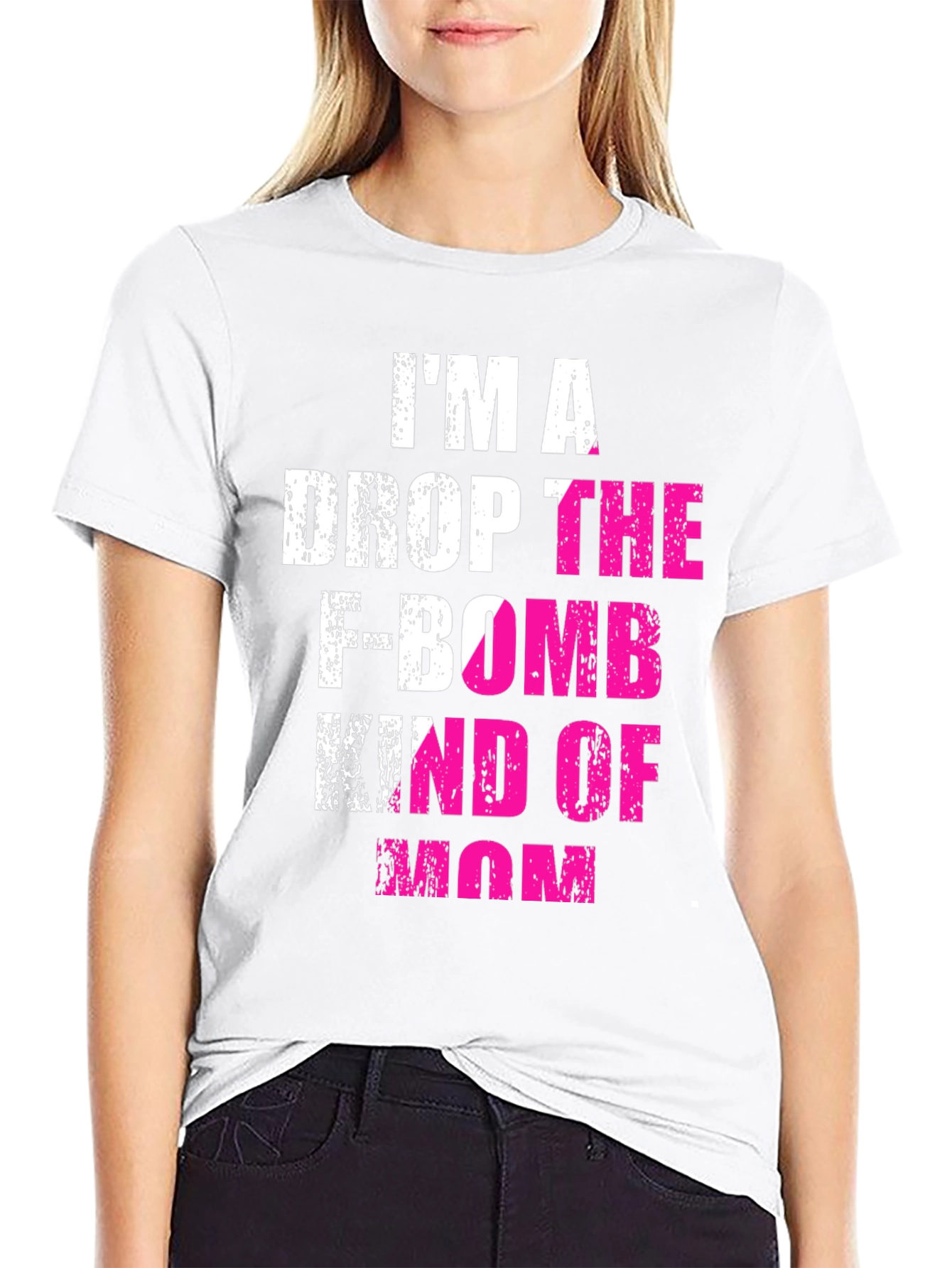 Black I'm a Drop the F-Bomb Kind of Mom T-Shirt view 9