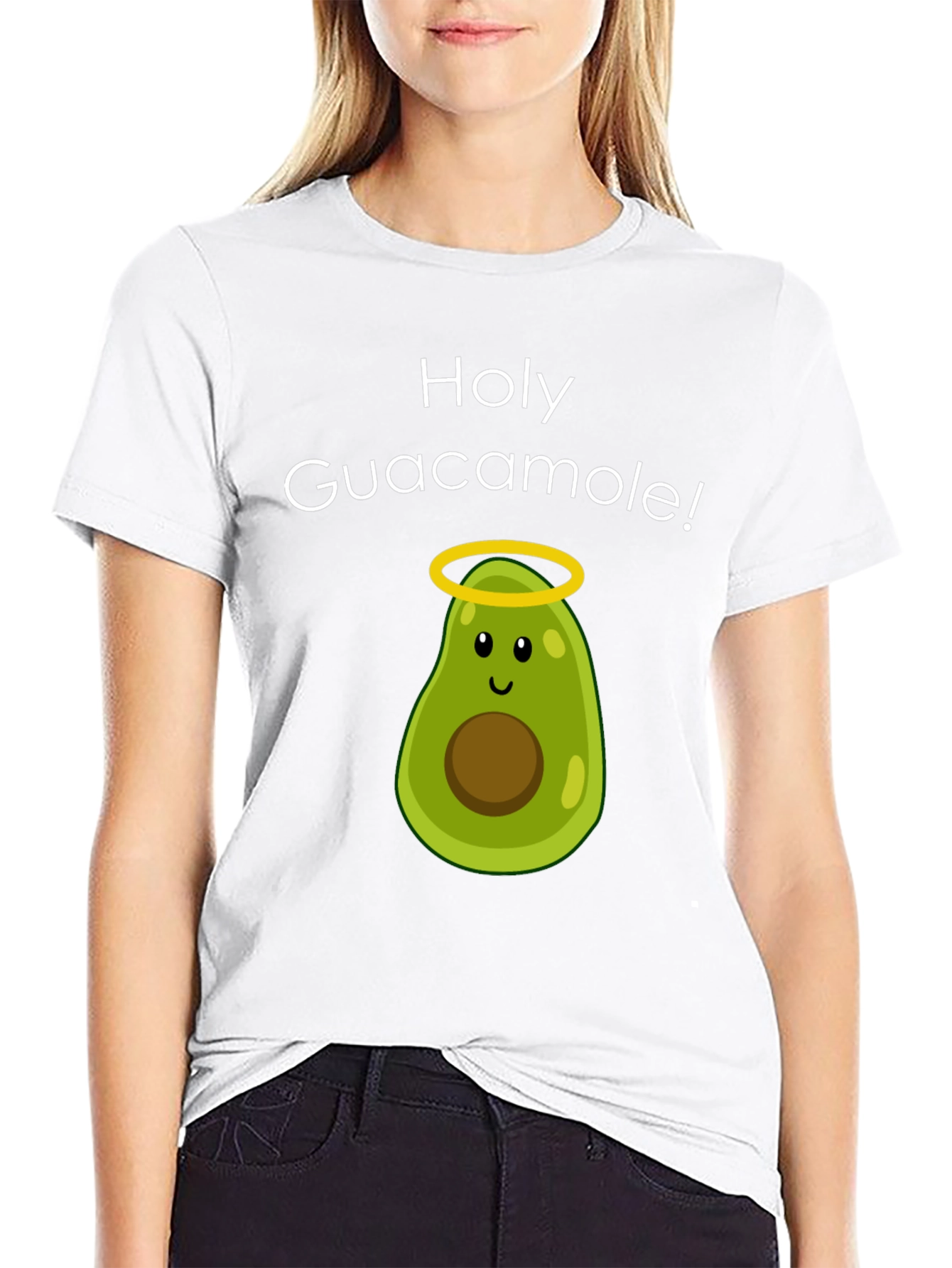 Black Holy Guacamole! Avocado T-Shirt - Funny Graphic Tee view 9