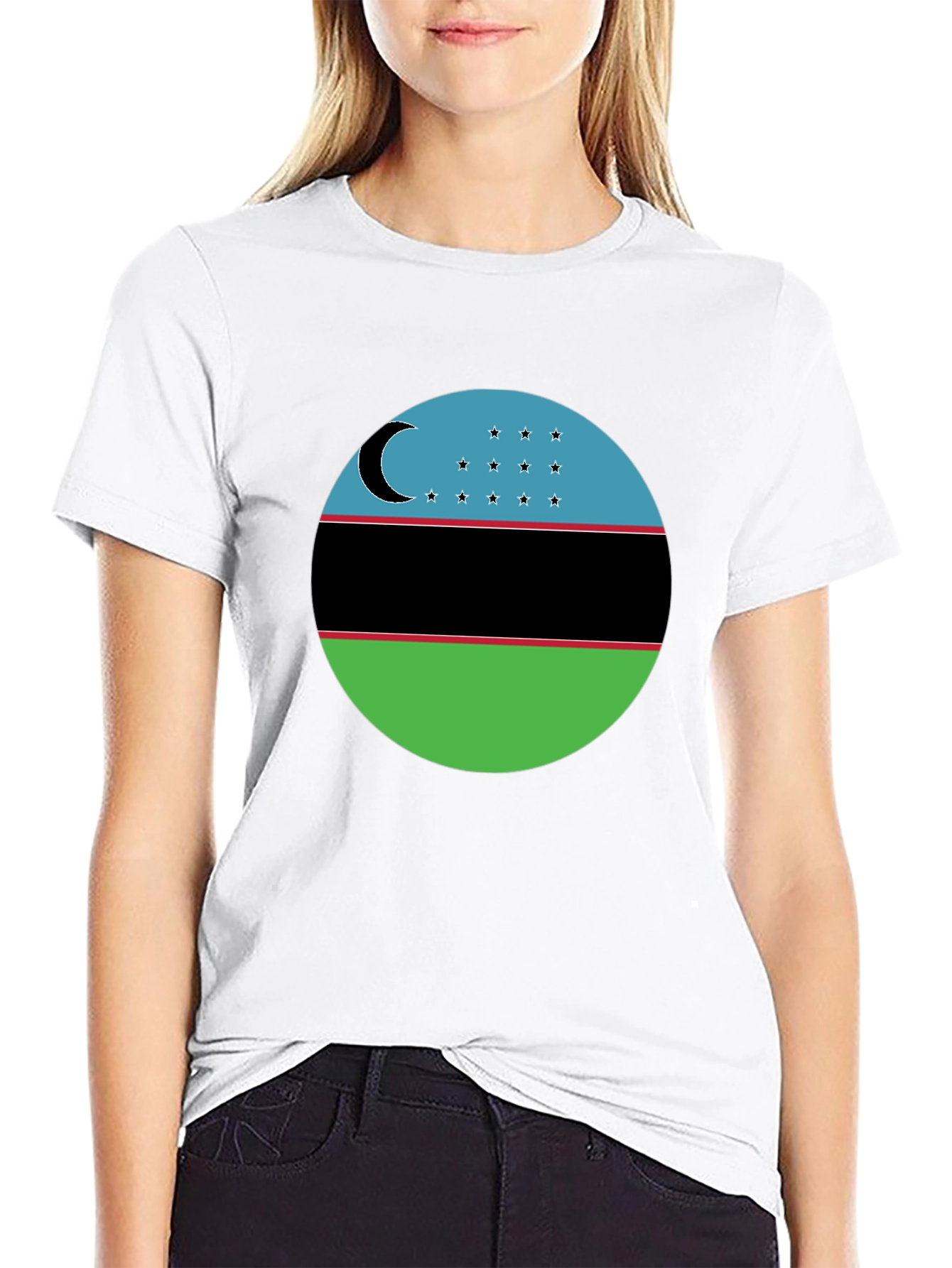 Black Uzbekistan Flag T-Shirt - Patriotic Pride Tee view 9