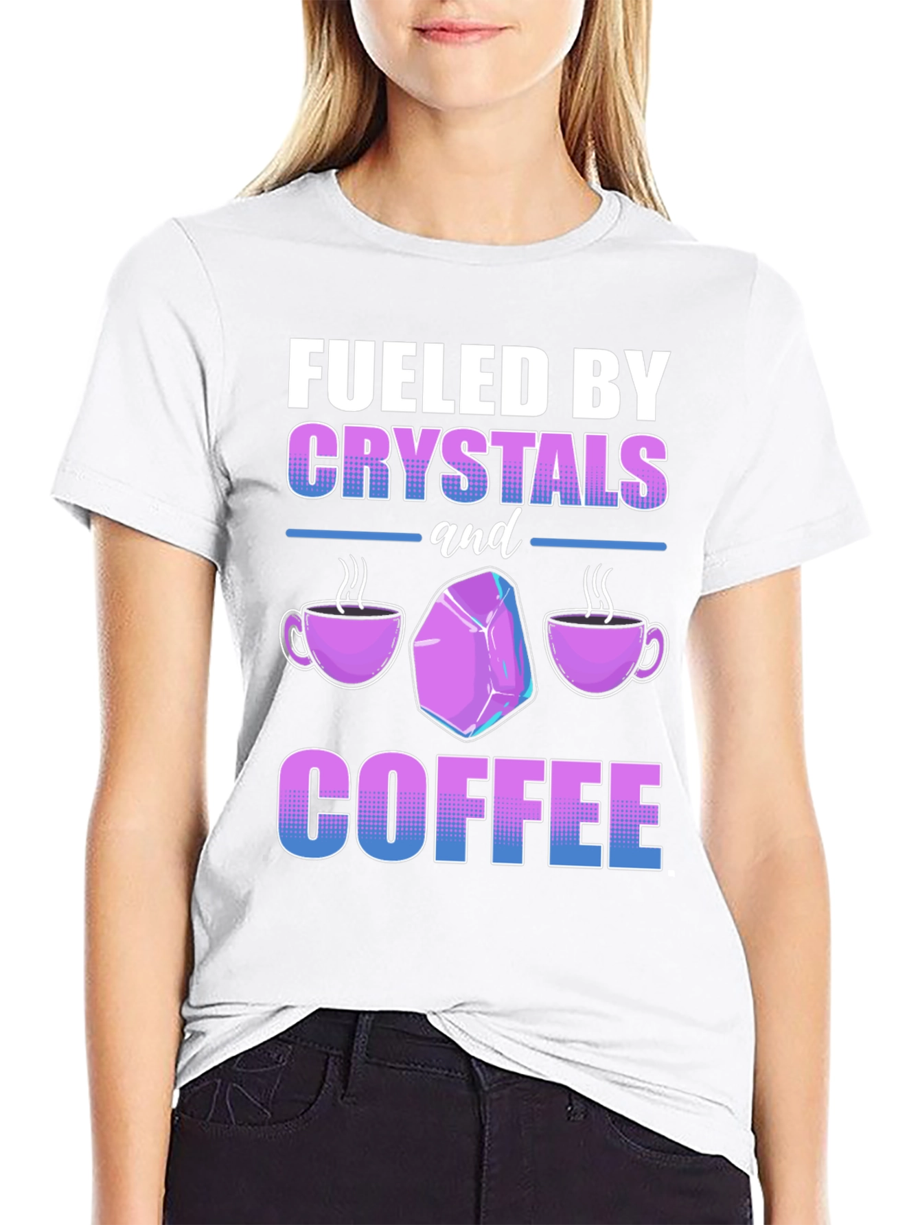 Fueled By Crystals and Coffee Graphic Tee - 9