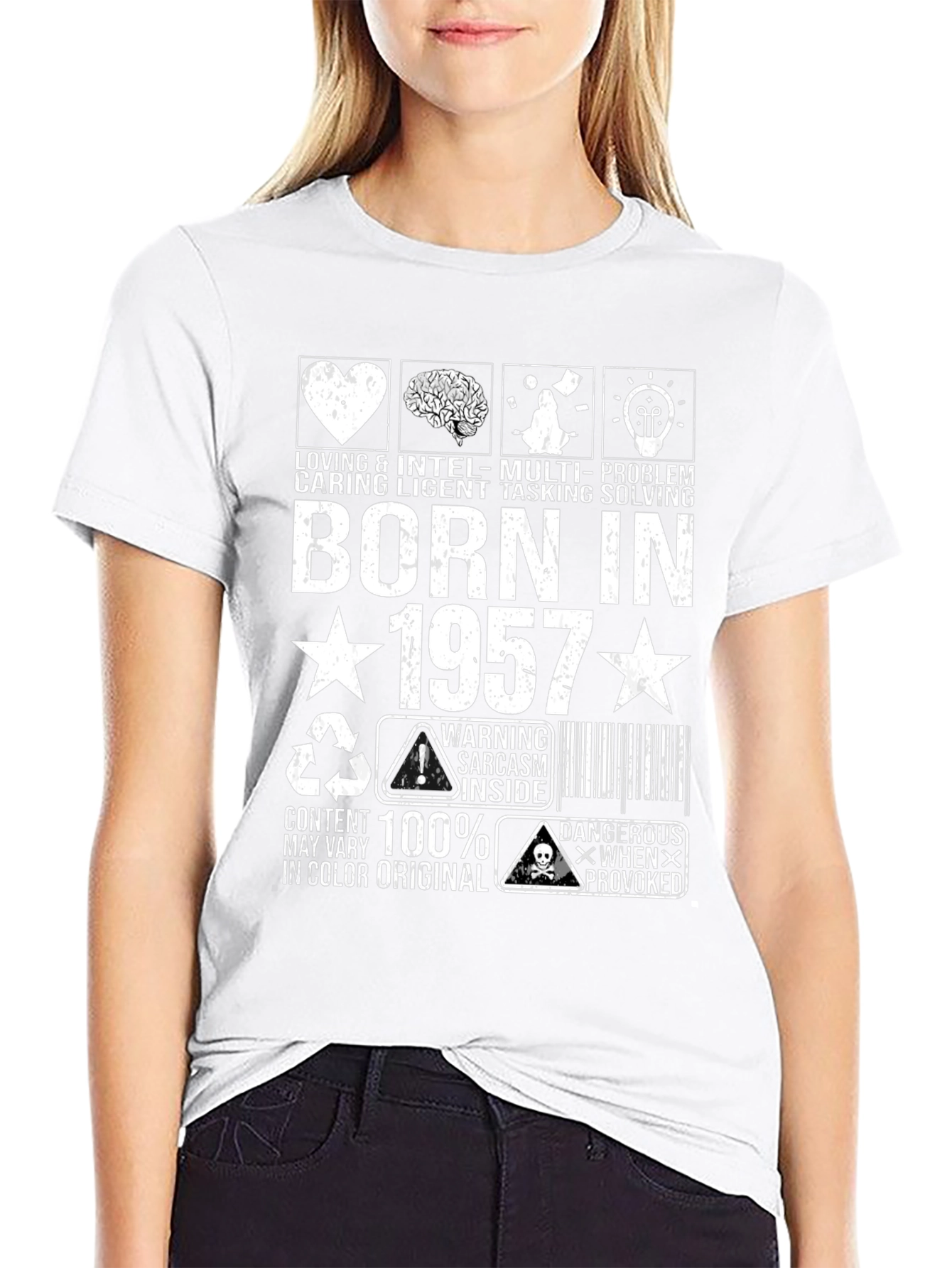Black Born In 1957 Graphic T-Shirt view 9
