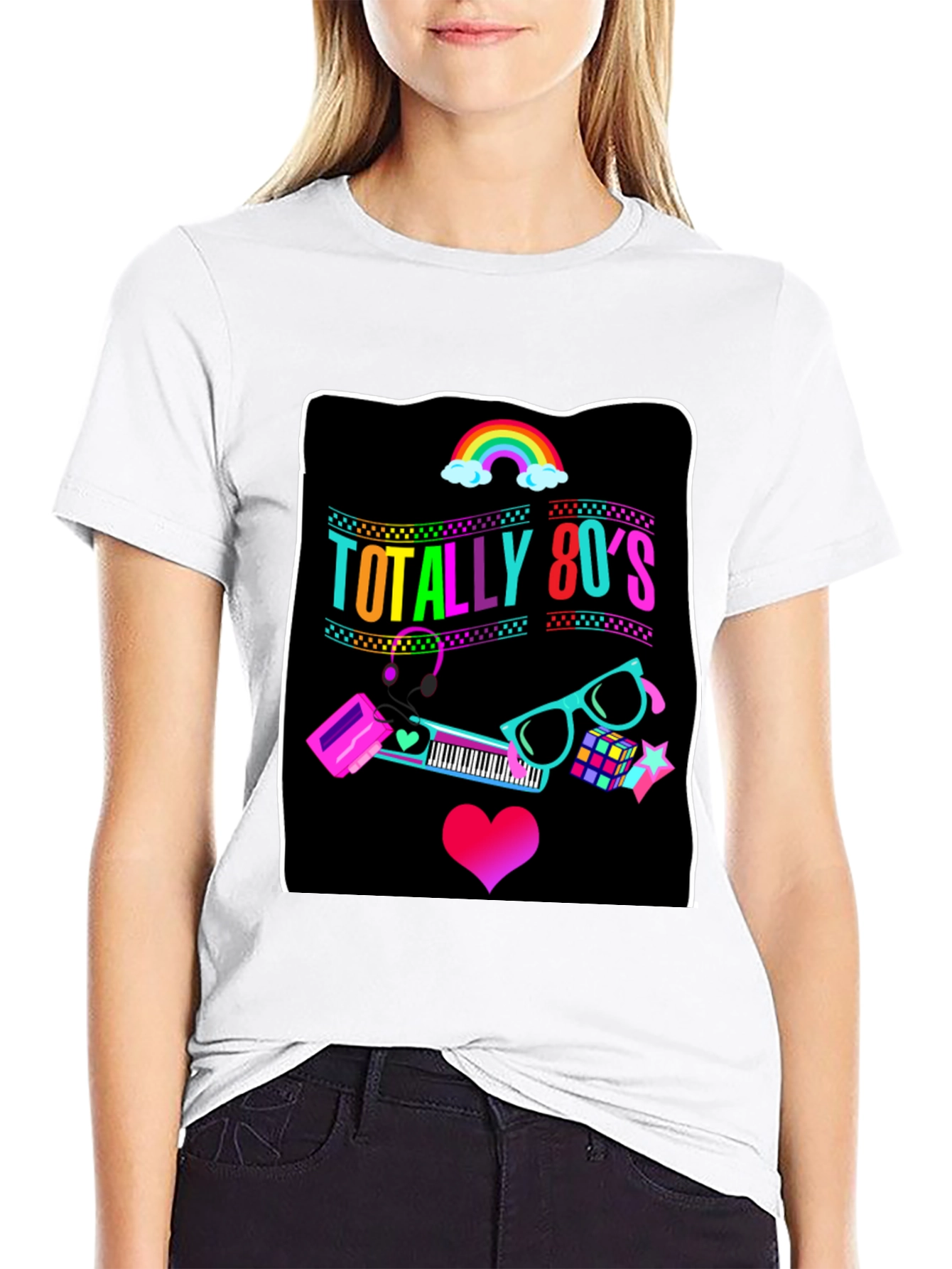 Black Totally 80's Retro T-Shirt view 9