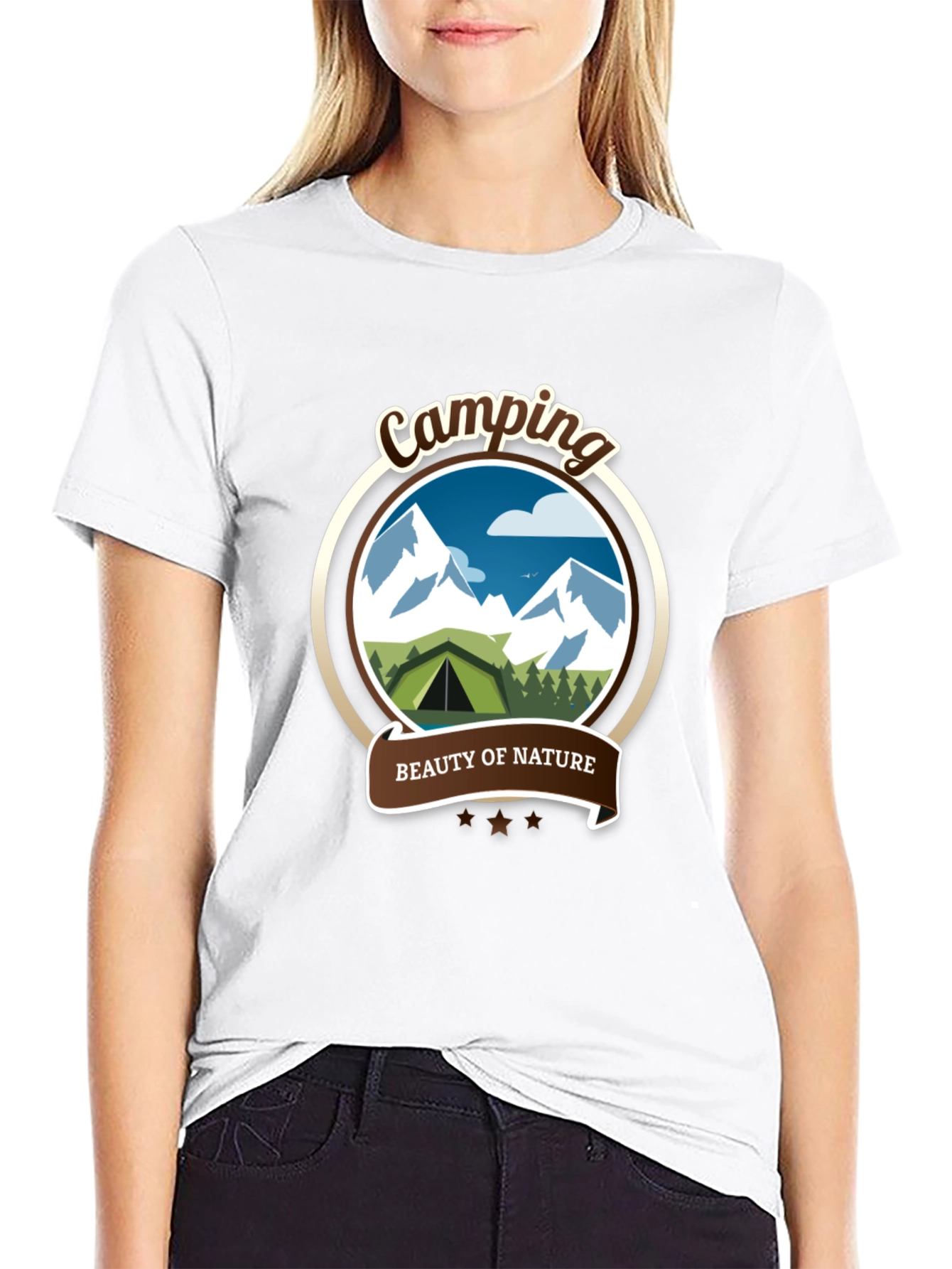 Black Camping Beauty of Nature Graphic Tee view 9