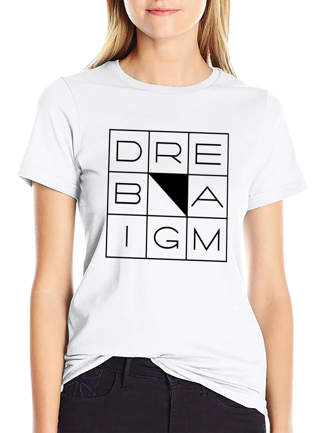 Black DREAM Graphic Tee - Modern Design, Soft Cotton Blend view 9