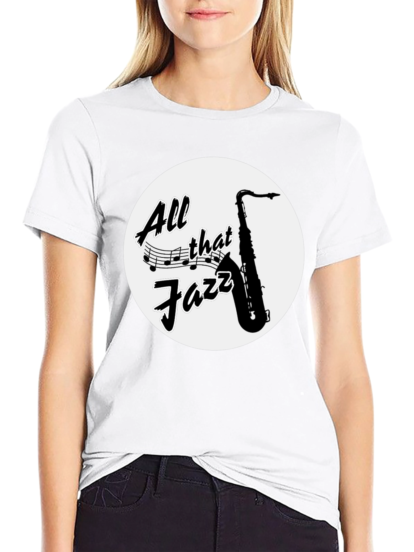 Black All That Jazz Saxophone Graphic Tee view 9