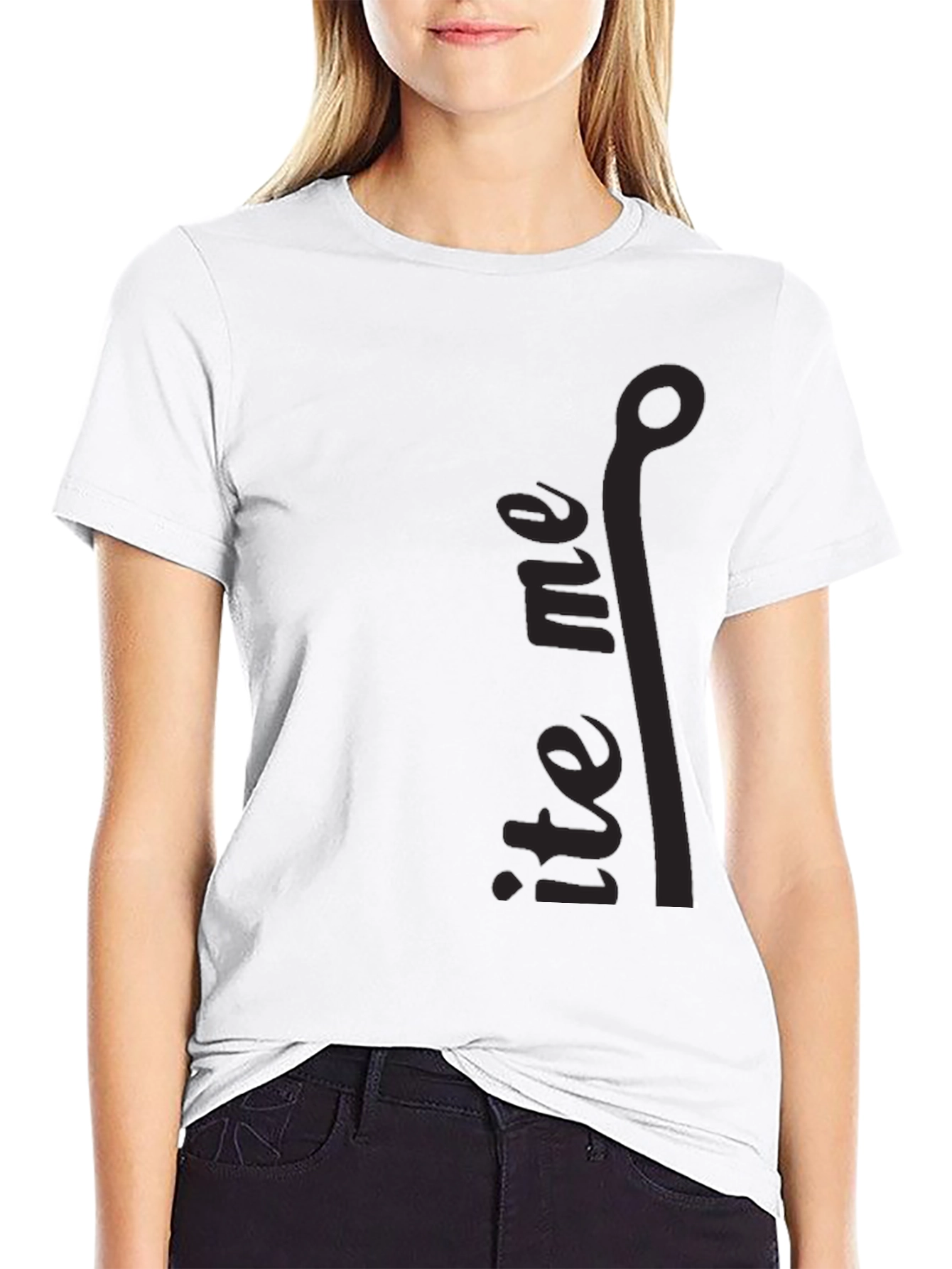 Black Men's Black Graphic T-Shirt - Bite Me view 9