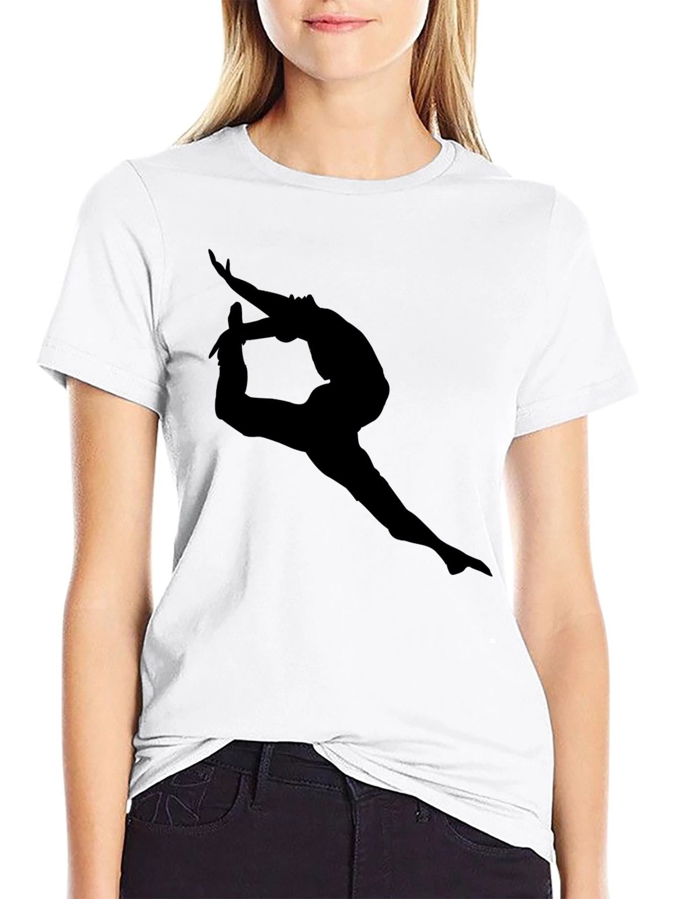 Black Black Dancer Silhouette T-Shirt view 9