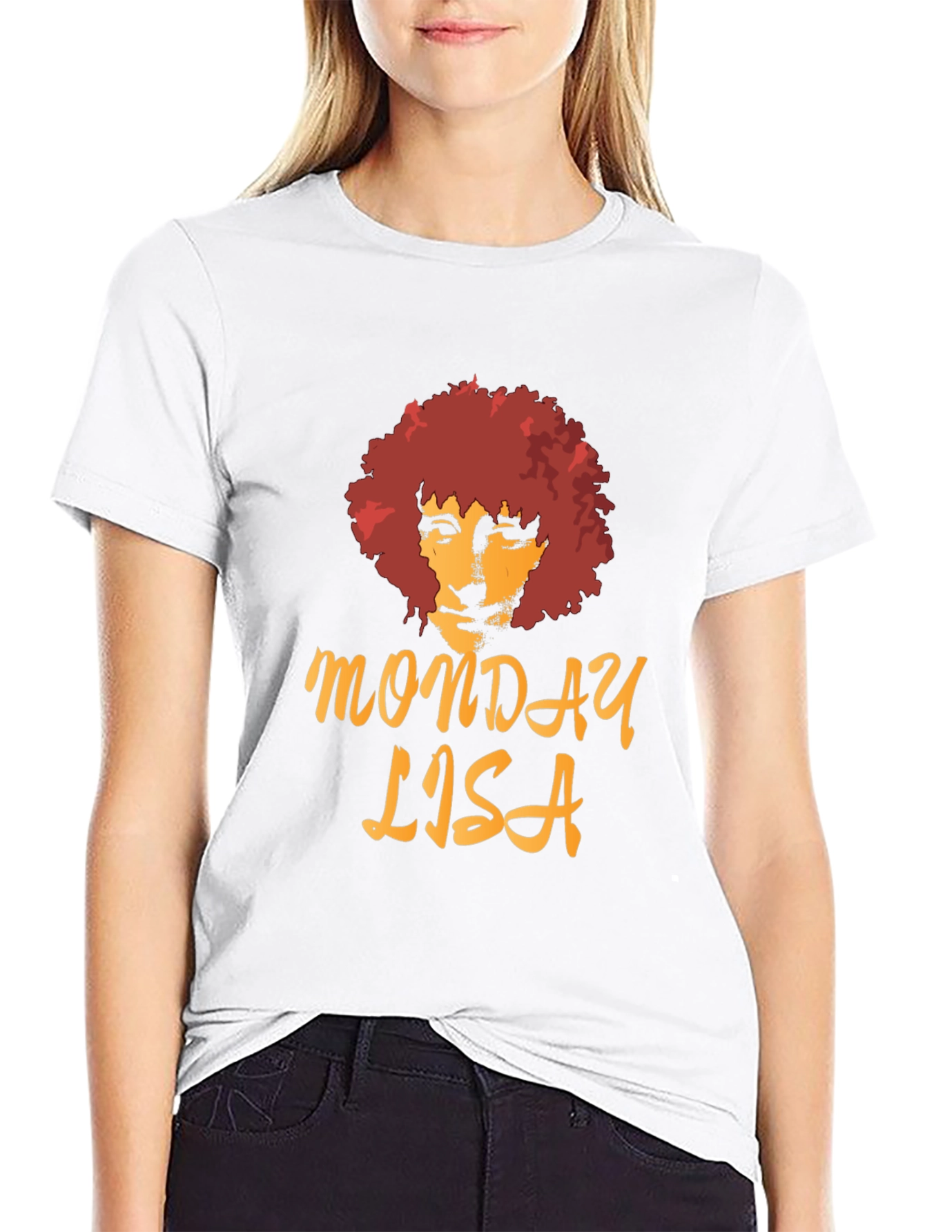 Black Monday Lisa Graphic T-Shirt - Black view 9