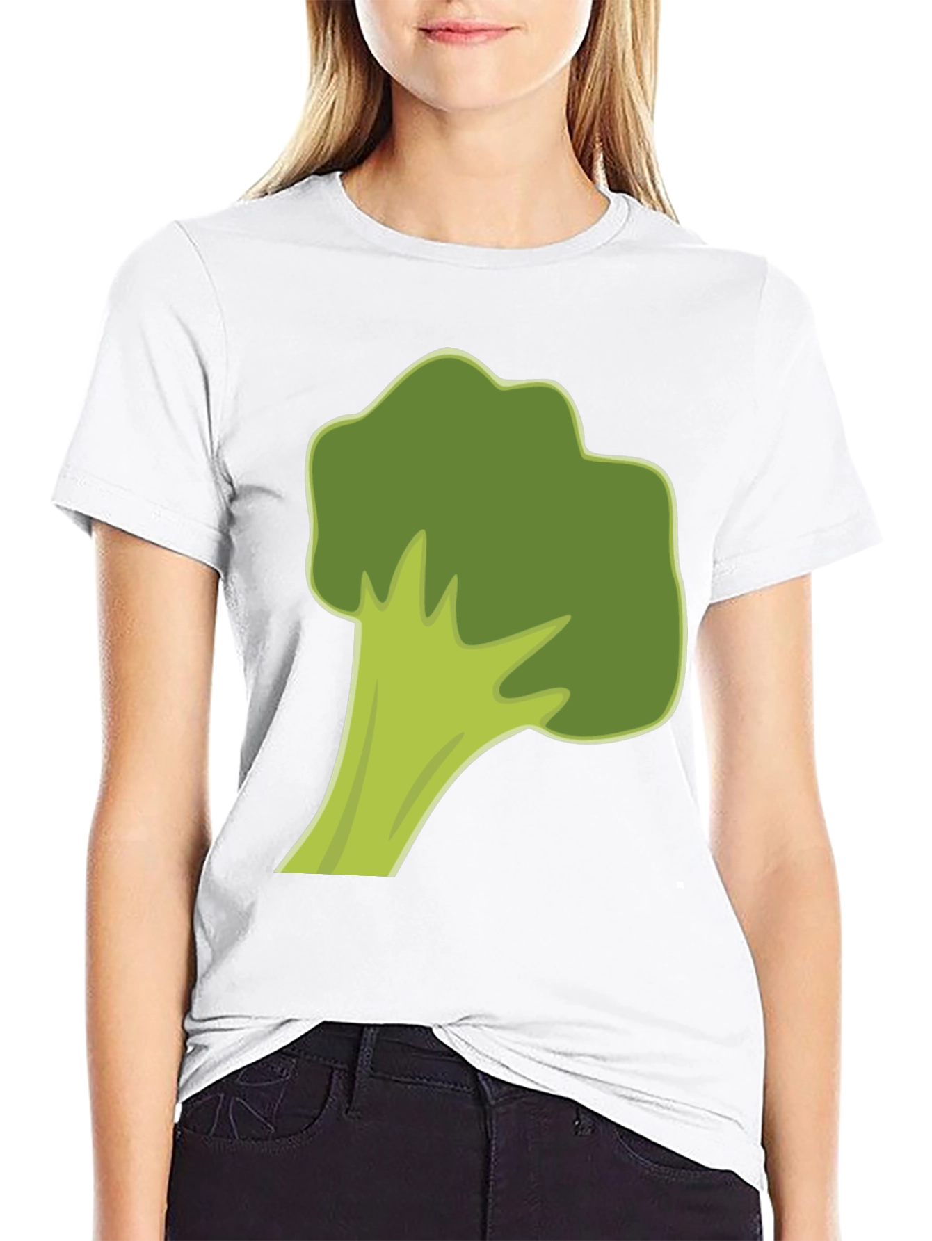 Black Broccoli Graphic Tee - Black Cotton Casual Shirt view 9