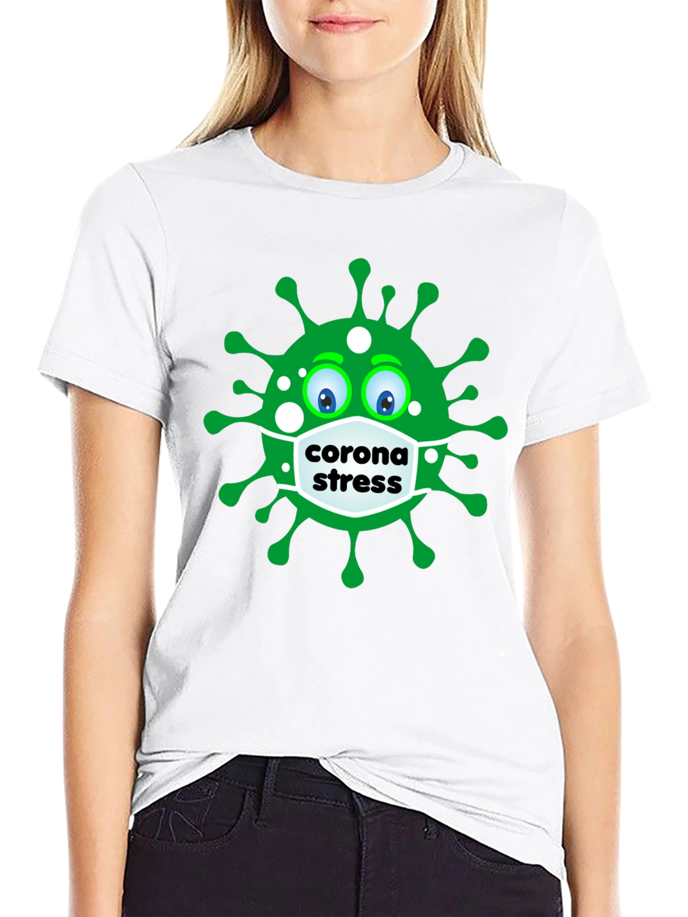 Black Corona Stress T-Shirt - Funny Pandemic Tee view 9