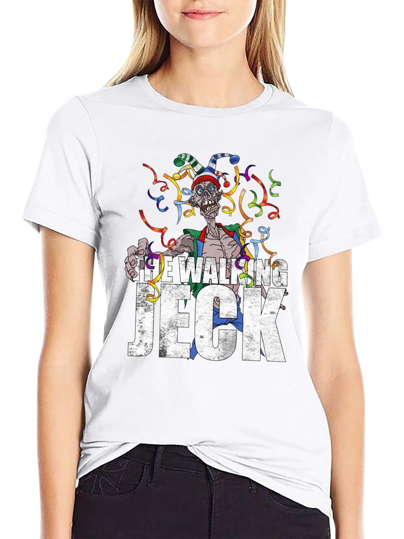 Black Walking Jeck Graphic Tee - Halloween Zombie view 9