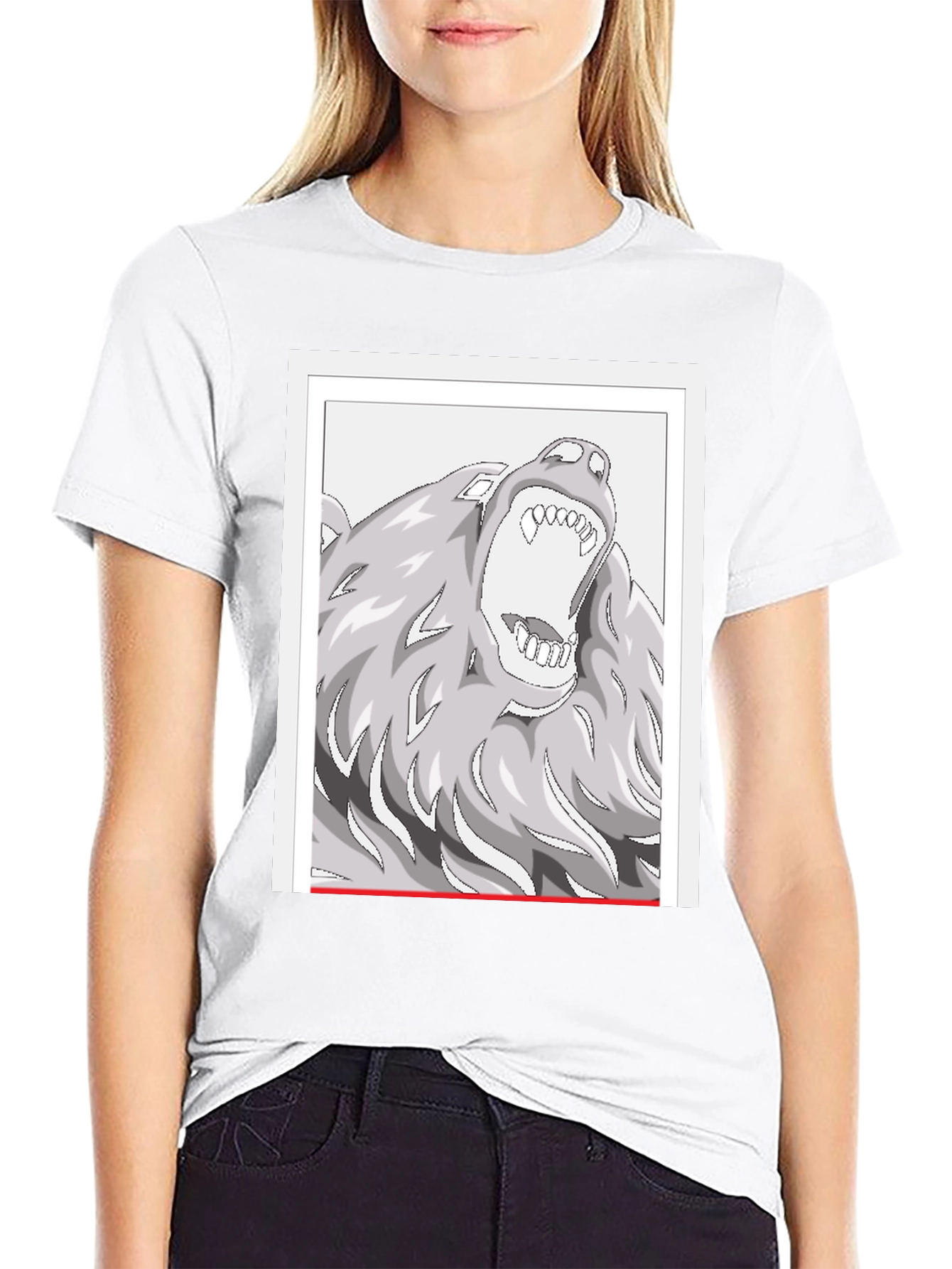 Black Wolf Graphic Tee - Black view 9