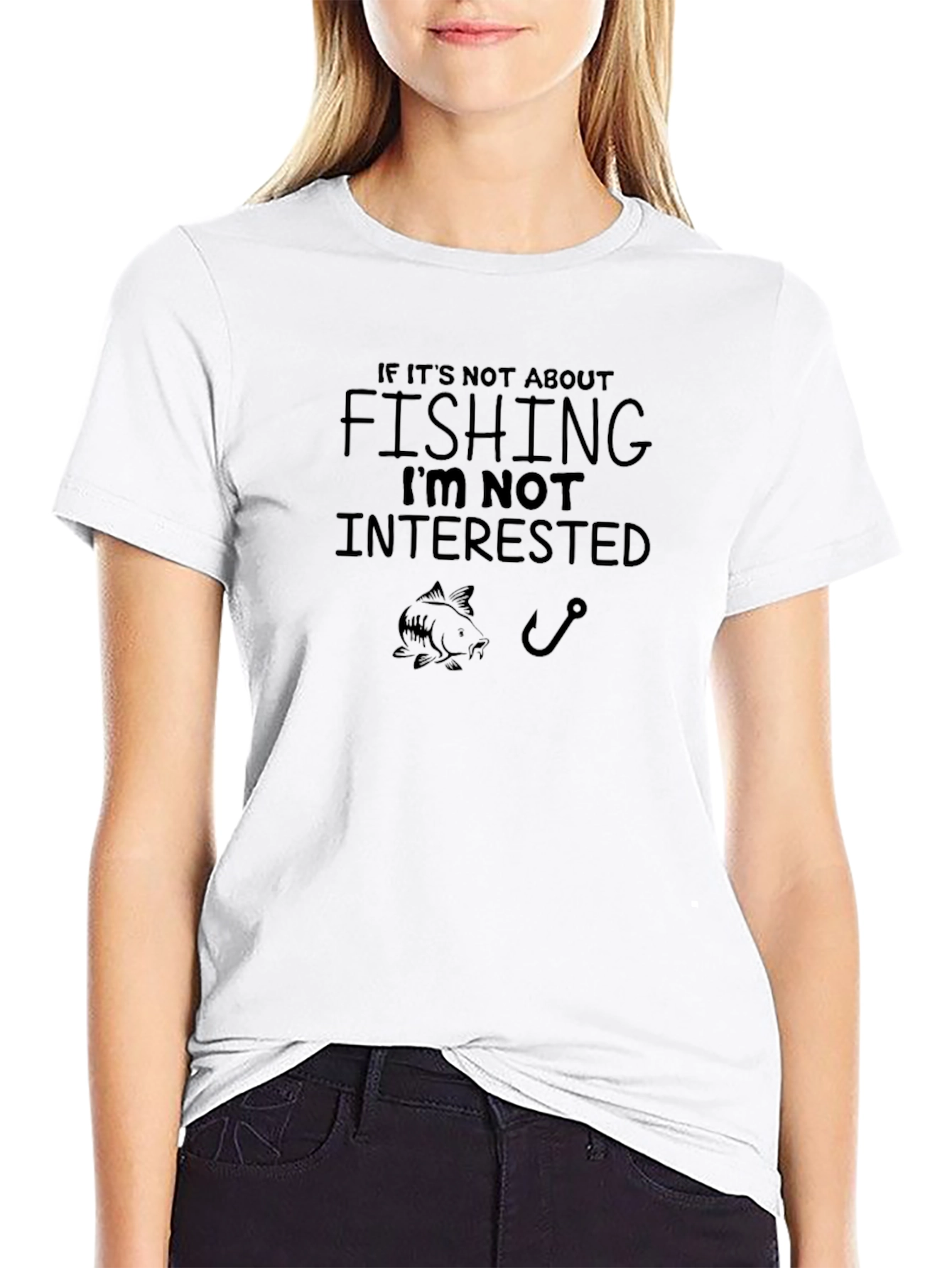 Black Fishing T-Shirt - If It's Not About Fishing Graphic Tee view 9
