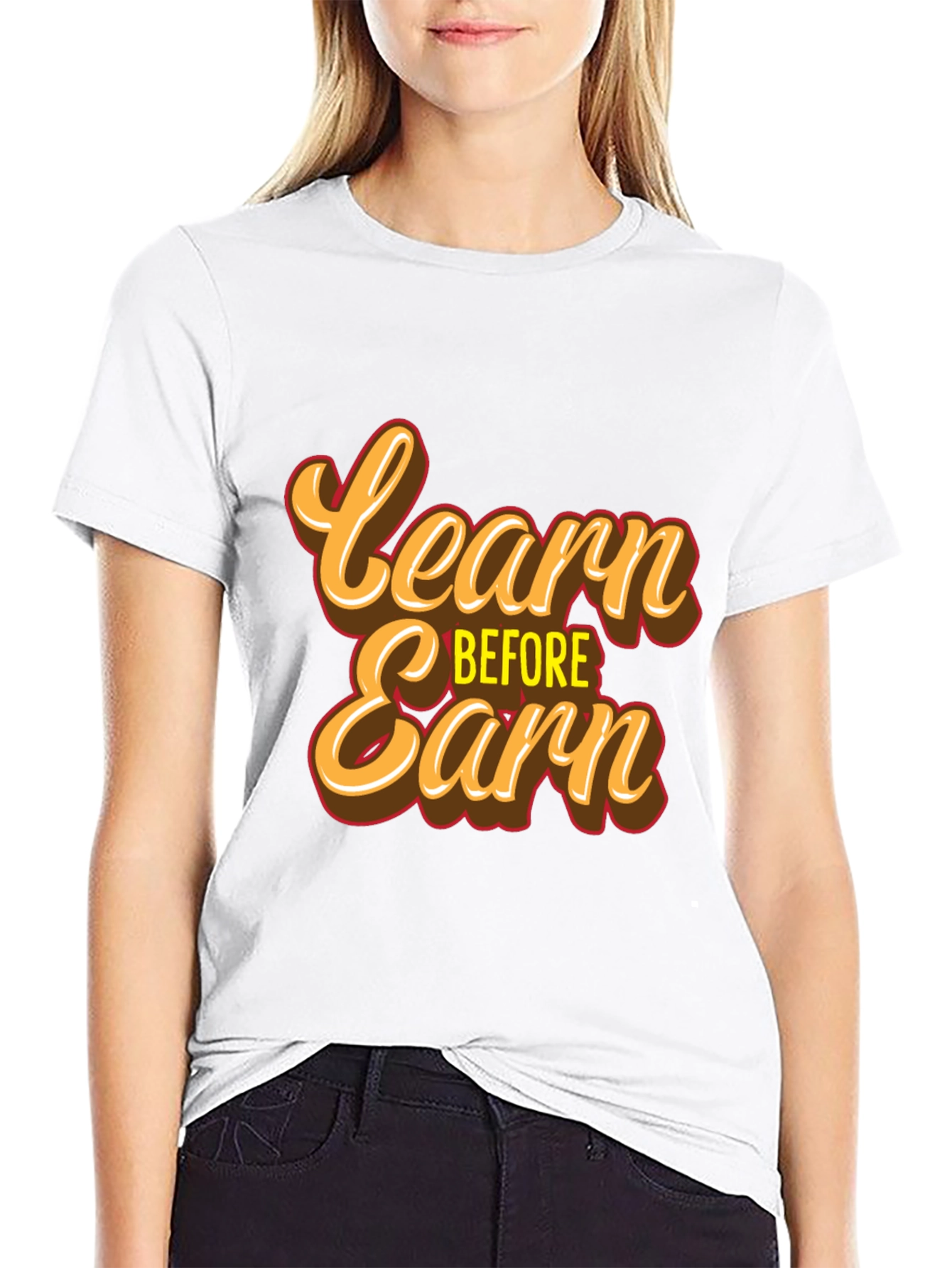 Black Learn Before Earn T-Shirt view 9