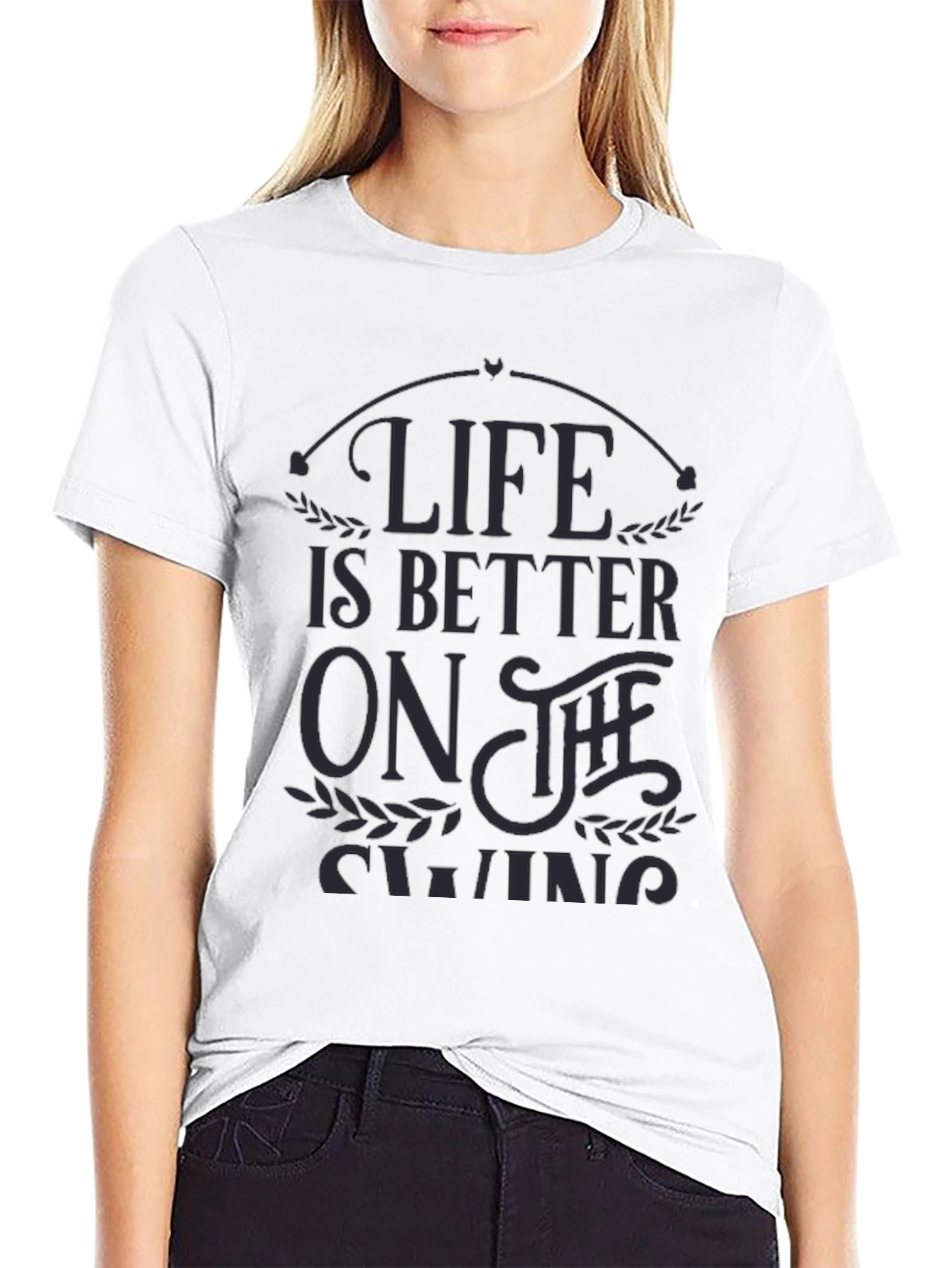 Black Life is Better on the Swing - Graphic T-Shirt view 9
