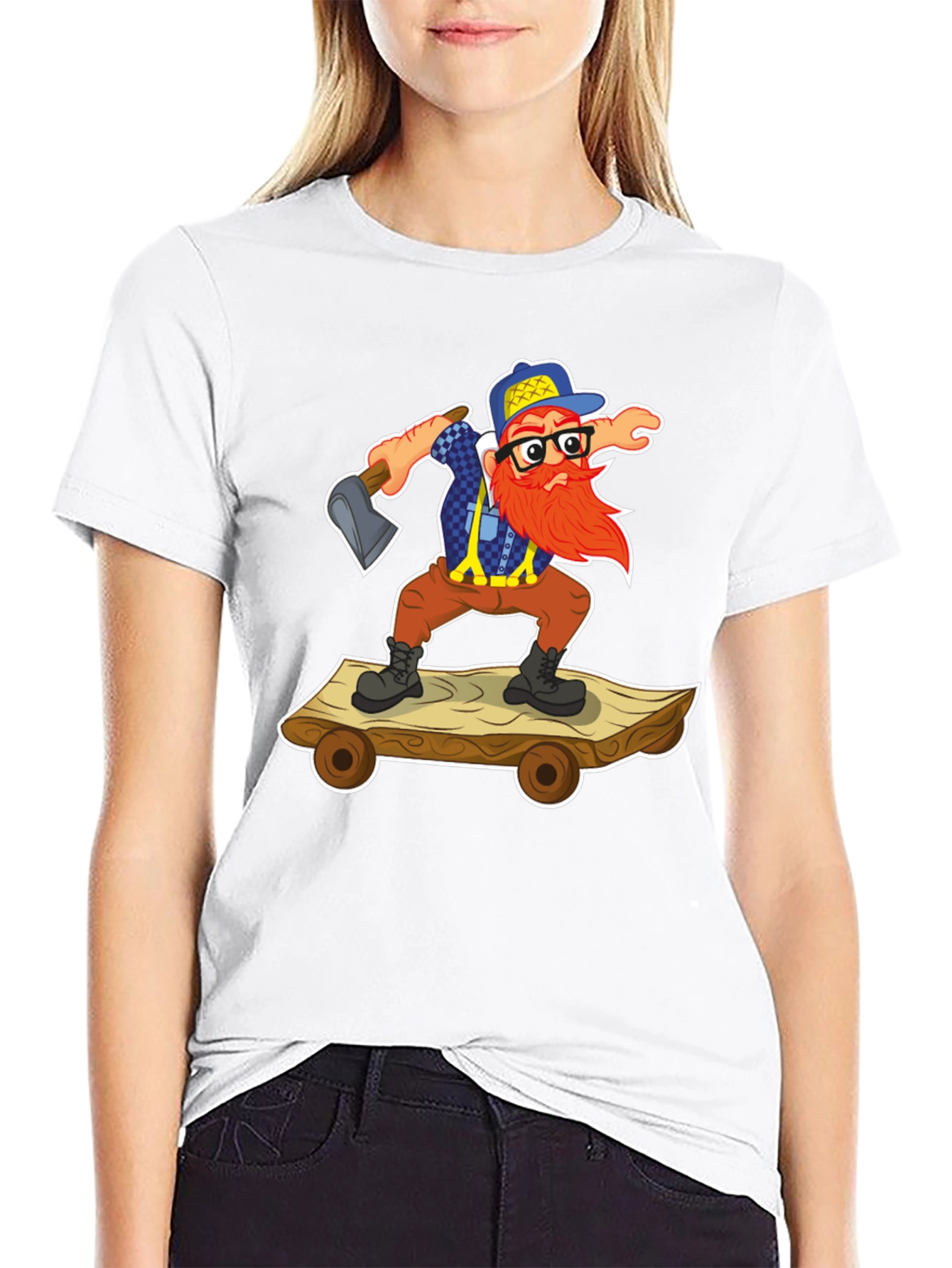 Black Lumberjack Skateboard T-Shirt view 9