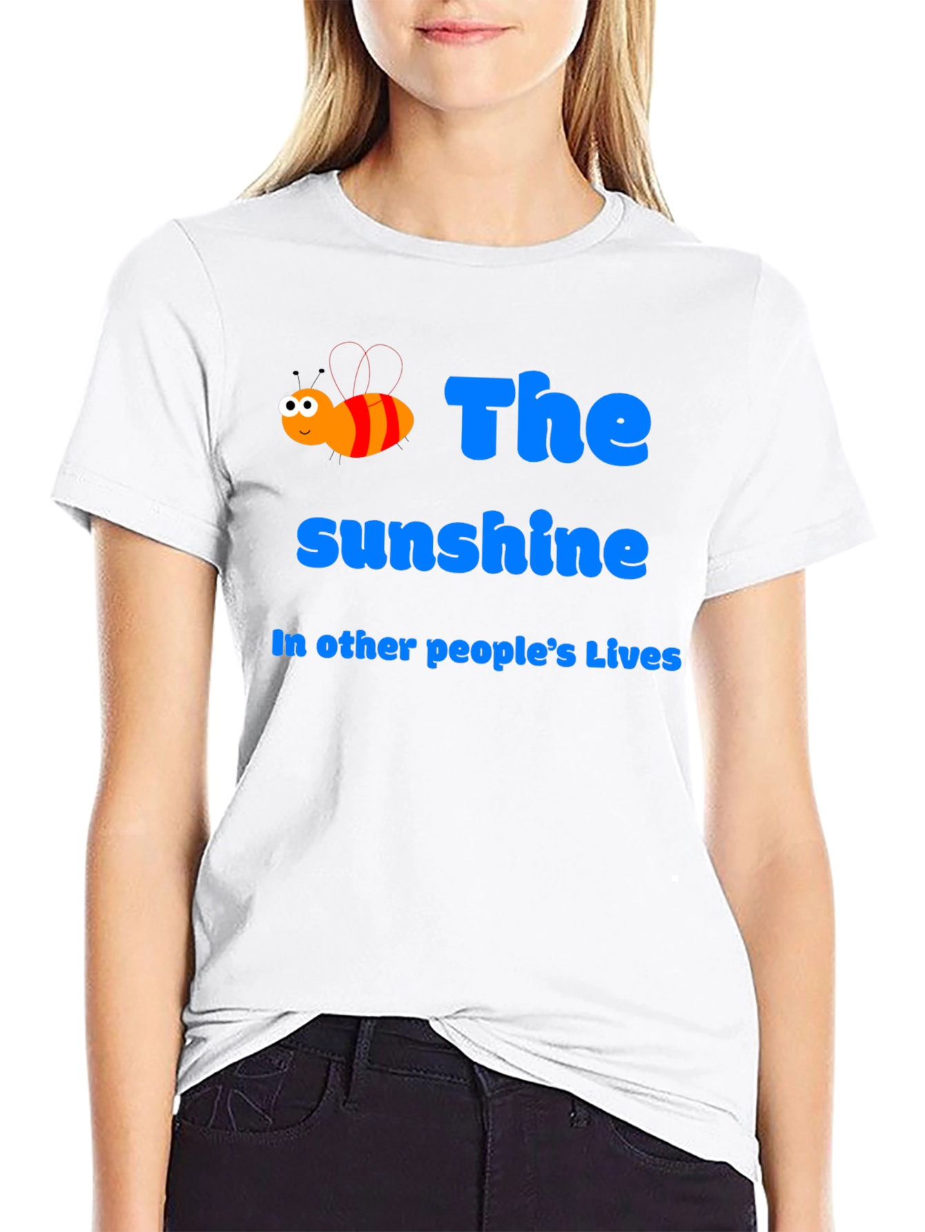 Black Sunshine Bee Graphic Tee - Positive Vibes T-Shirt view 9