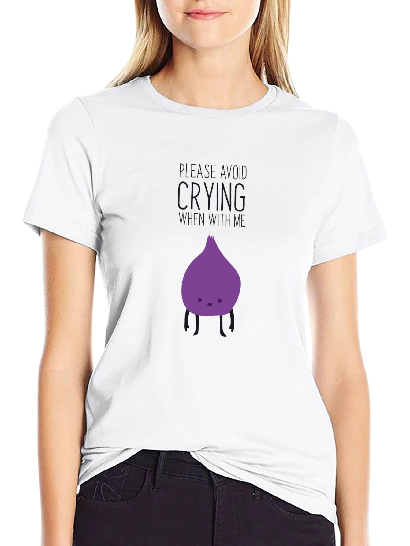Black Cute Purple Vegetable Graphic Tee view 9