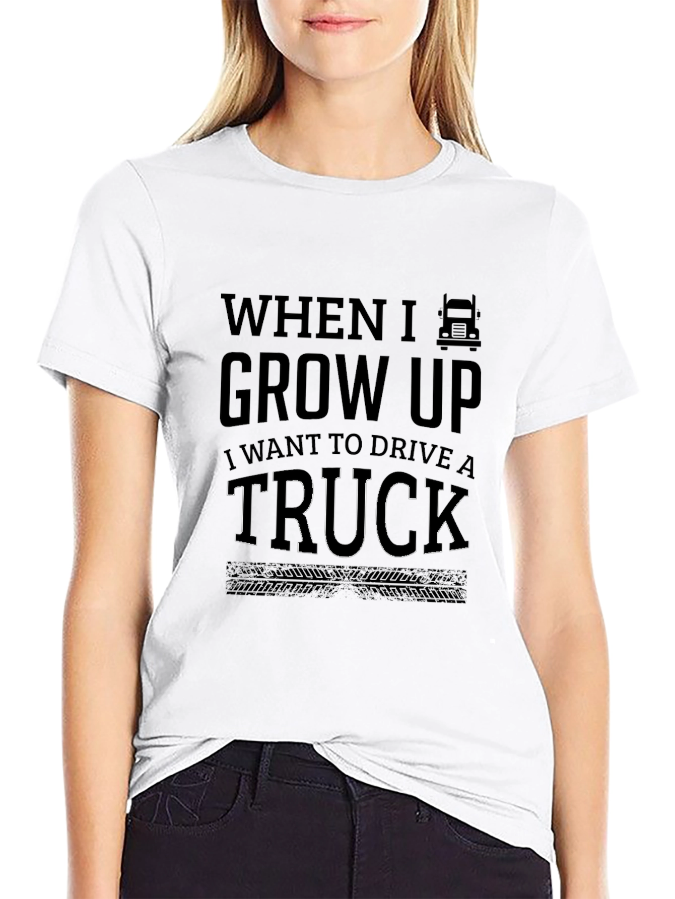 Black When I Grow Up Trucker T-Shirt view 9