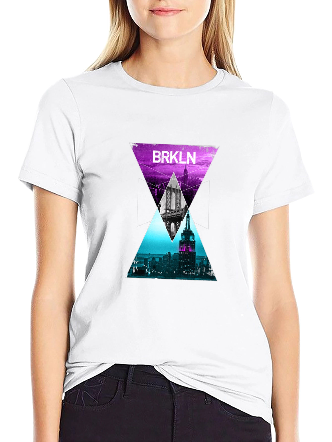 Black BRKLN Graphic Tee - Retro Cityscape T-Shirt view 9
