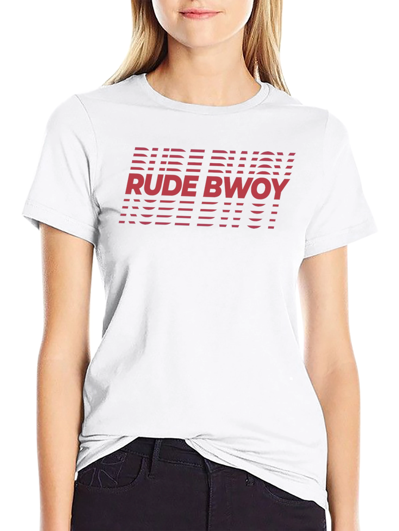 Black Rude Bwoy Graphic Tee - Black Cotton T-Shirt view 9
