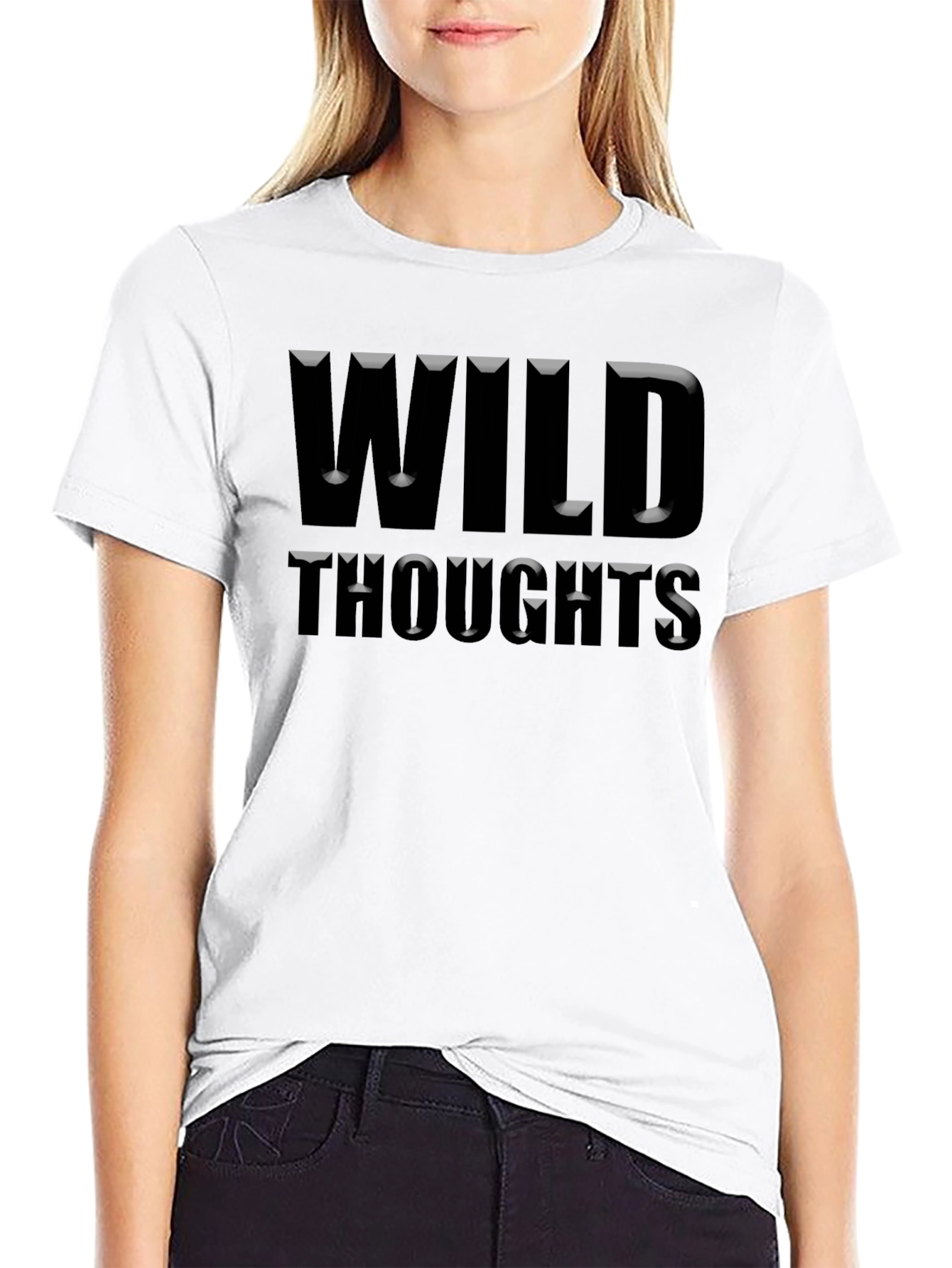 Black Wild Thoughts Graphic T-Shirt view 9