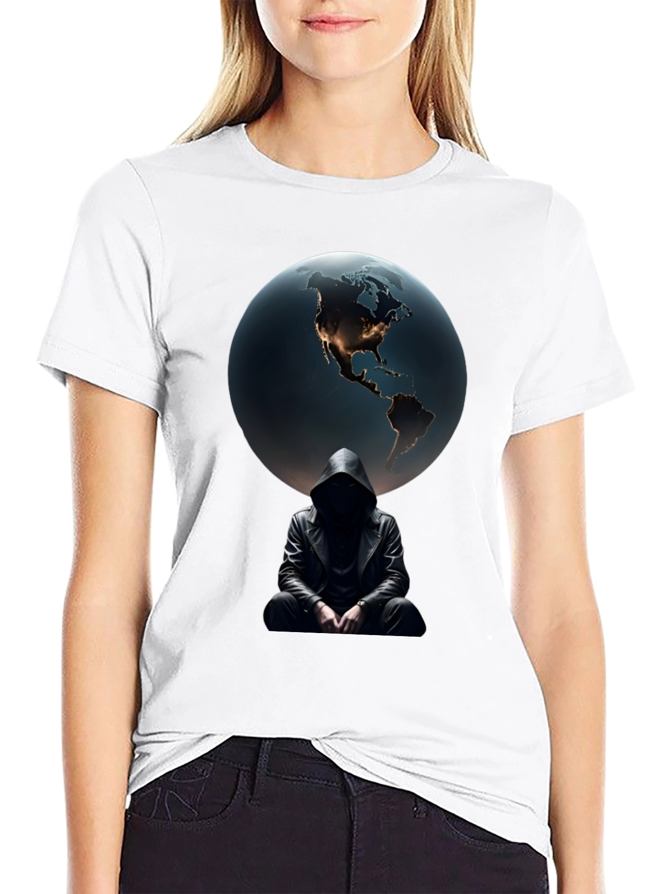 Black Earth & Shadow Graphic T-Shirt - Mens Black Tee view 9