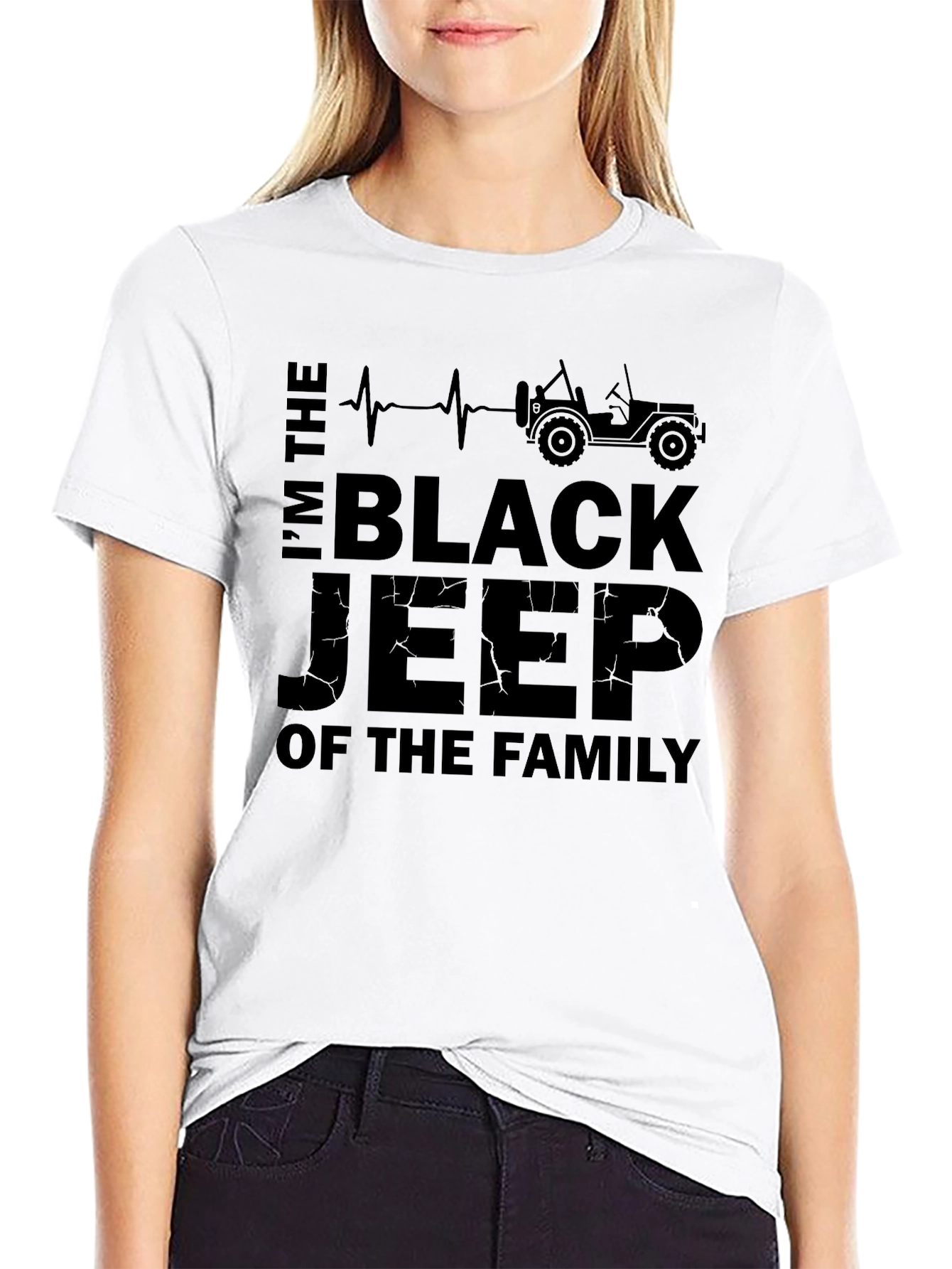 Black Black Jeep Family Graphic Tee view 9