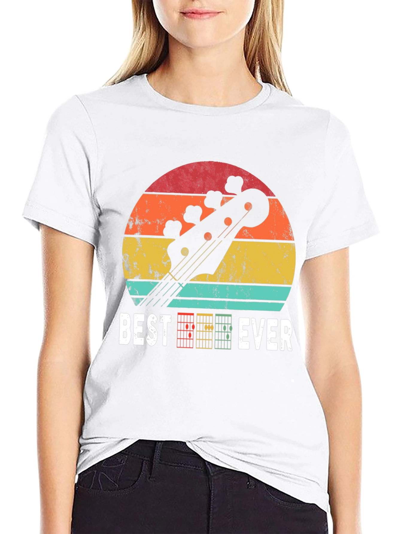 Black Best Guitar Ever T-Shirt - Retro Music Lover Tee view 9