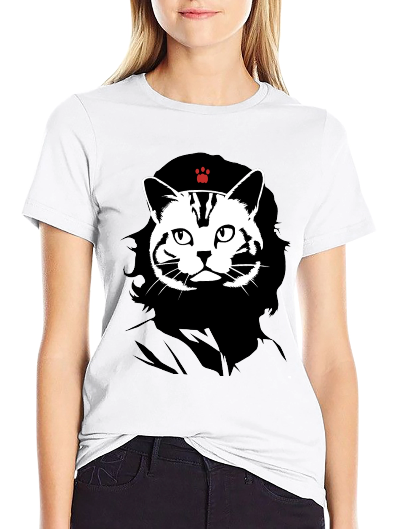 Black Cat Guevara Graphic T-Shirt view 9