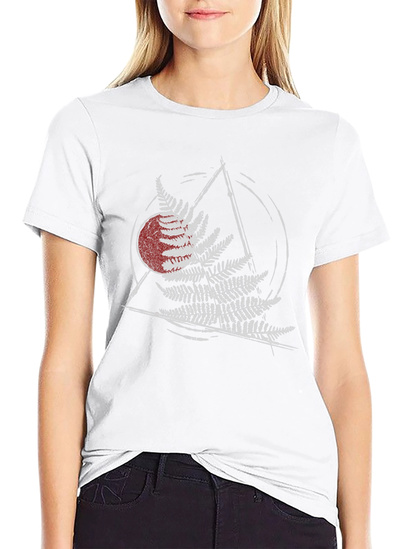 Black Fern Graphic Tee - Modern Botanical Design view 9