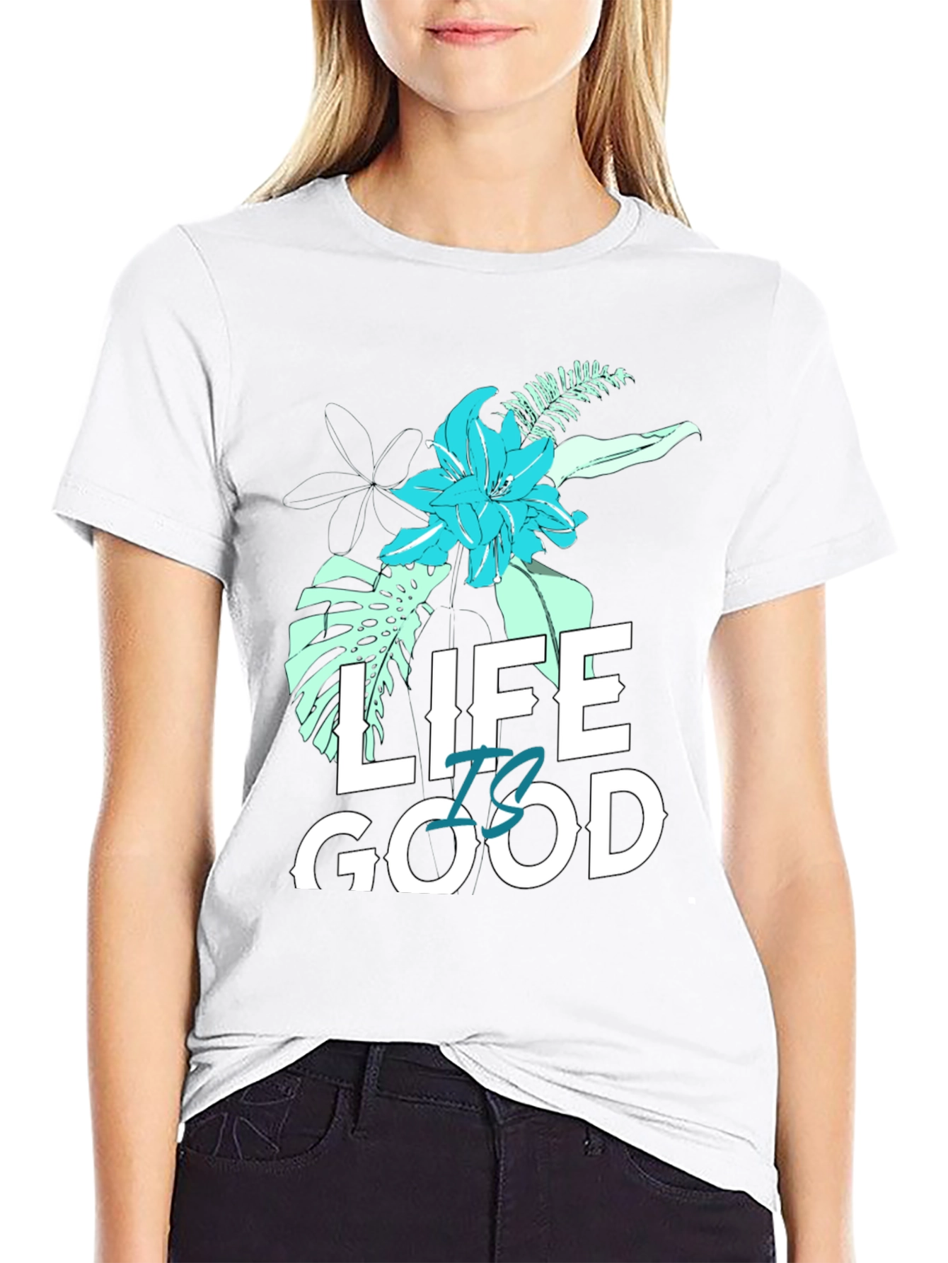 Black Life is Good Graphic T-Shirt - Black view 9