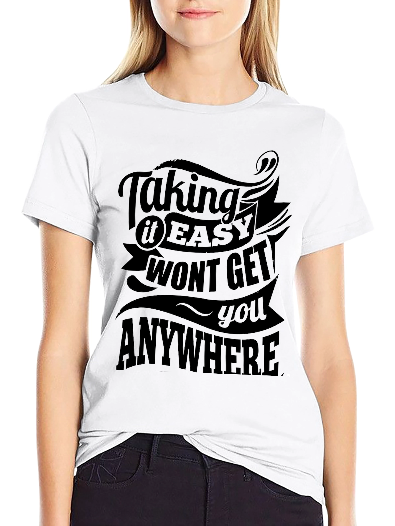 Black Taking it Easy Graphic T-Shirt view 9